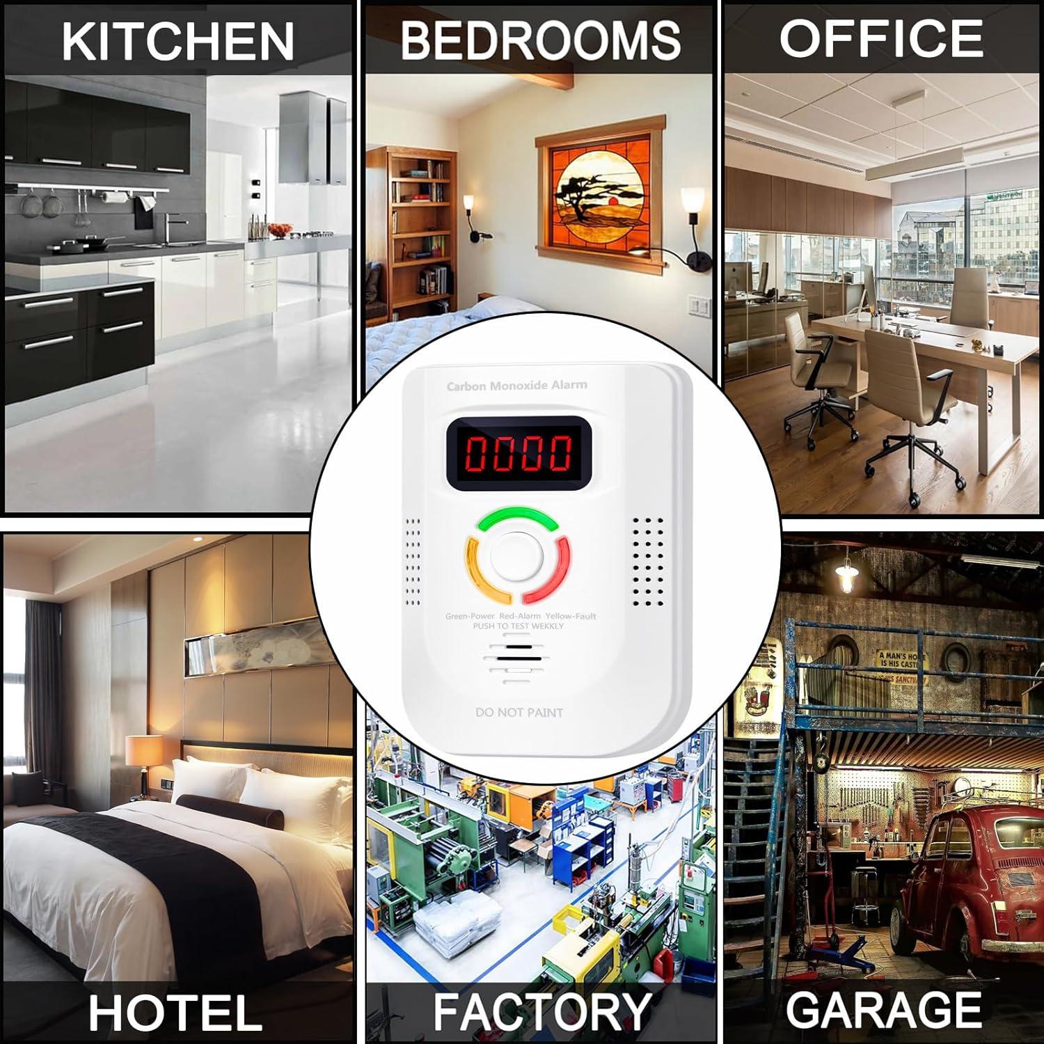 Paquete de 2 Detectores de Monóxido de Carbono ZARSAFLY