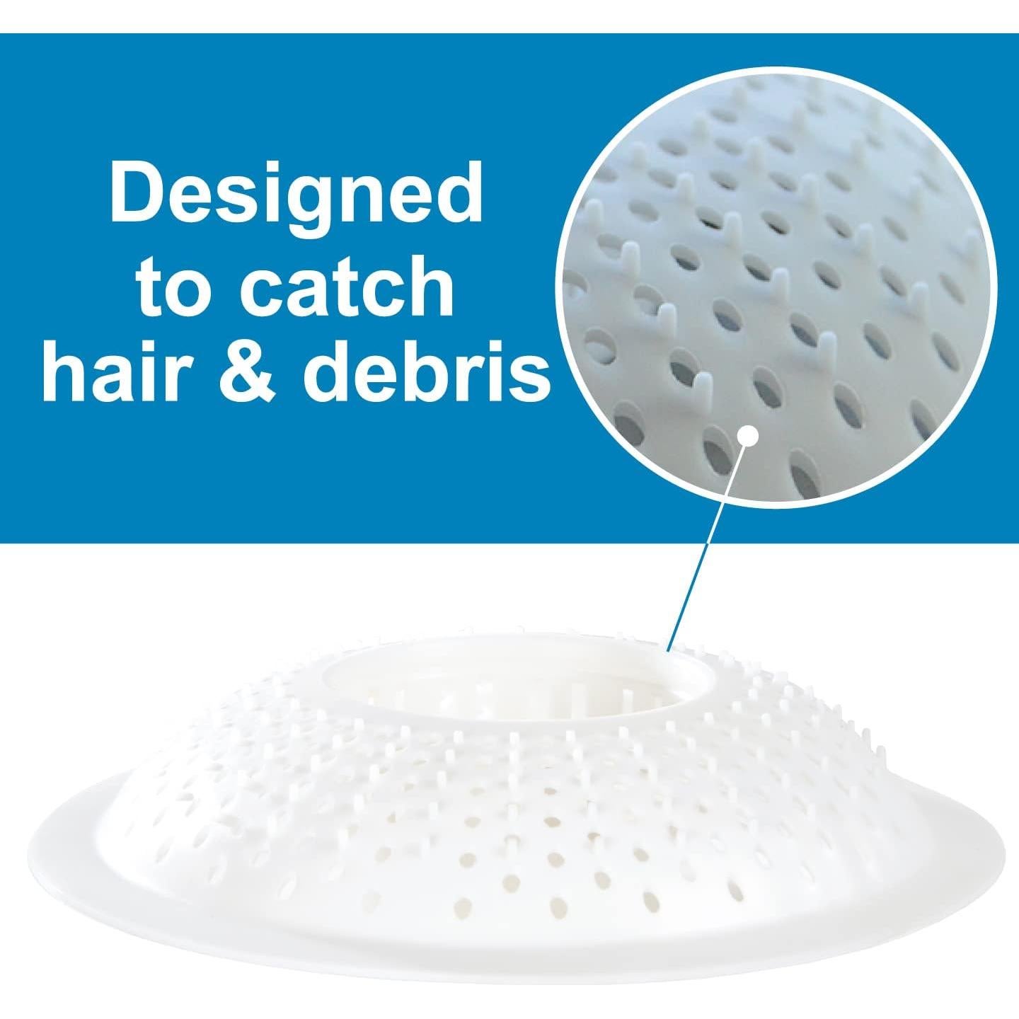 Cubierta de desagüe Evriholder Hairstopper, paquete de 3