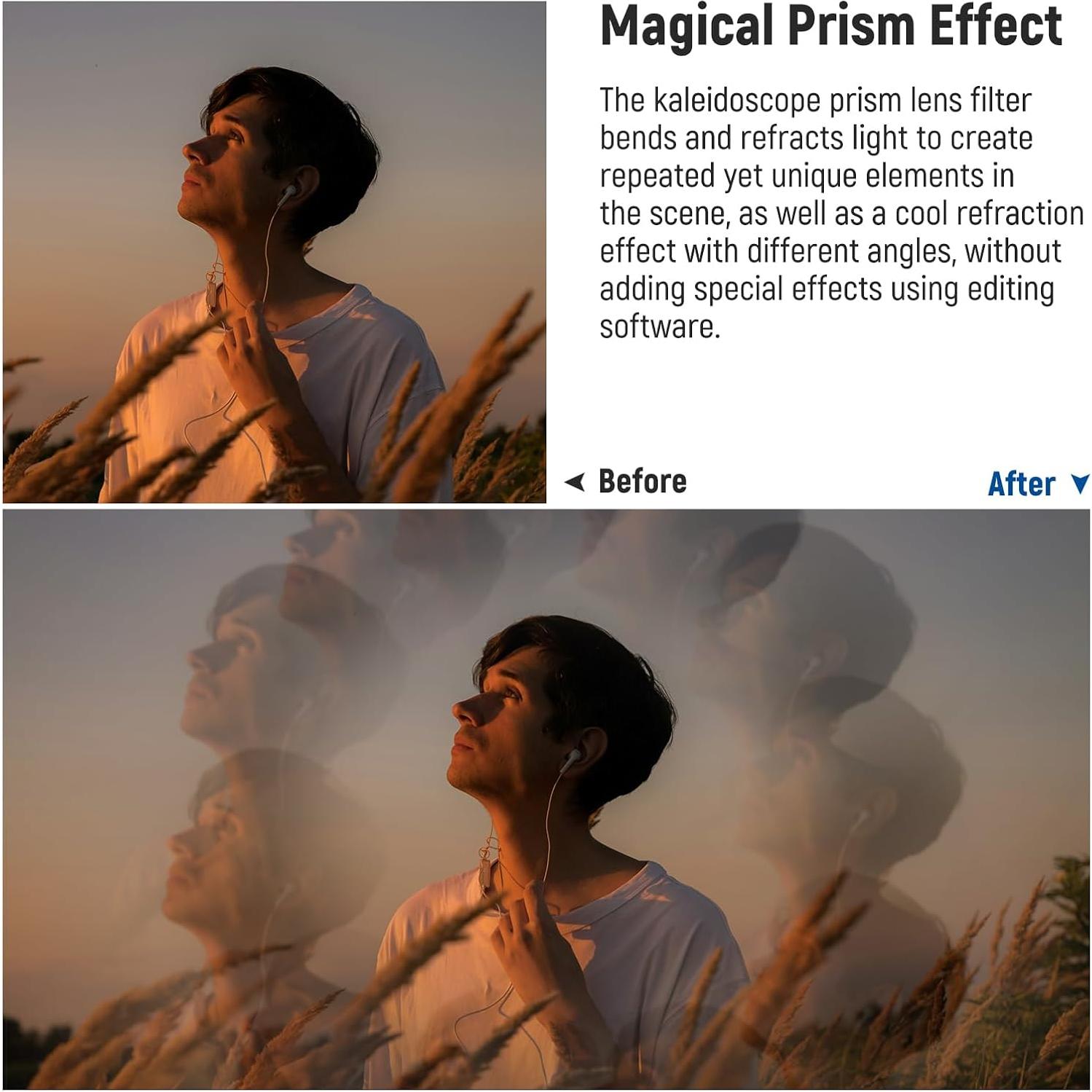 Filtro Prisma de Caleidoscopio NEEWER 77mm Vidrio Óptico