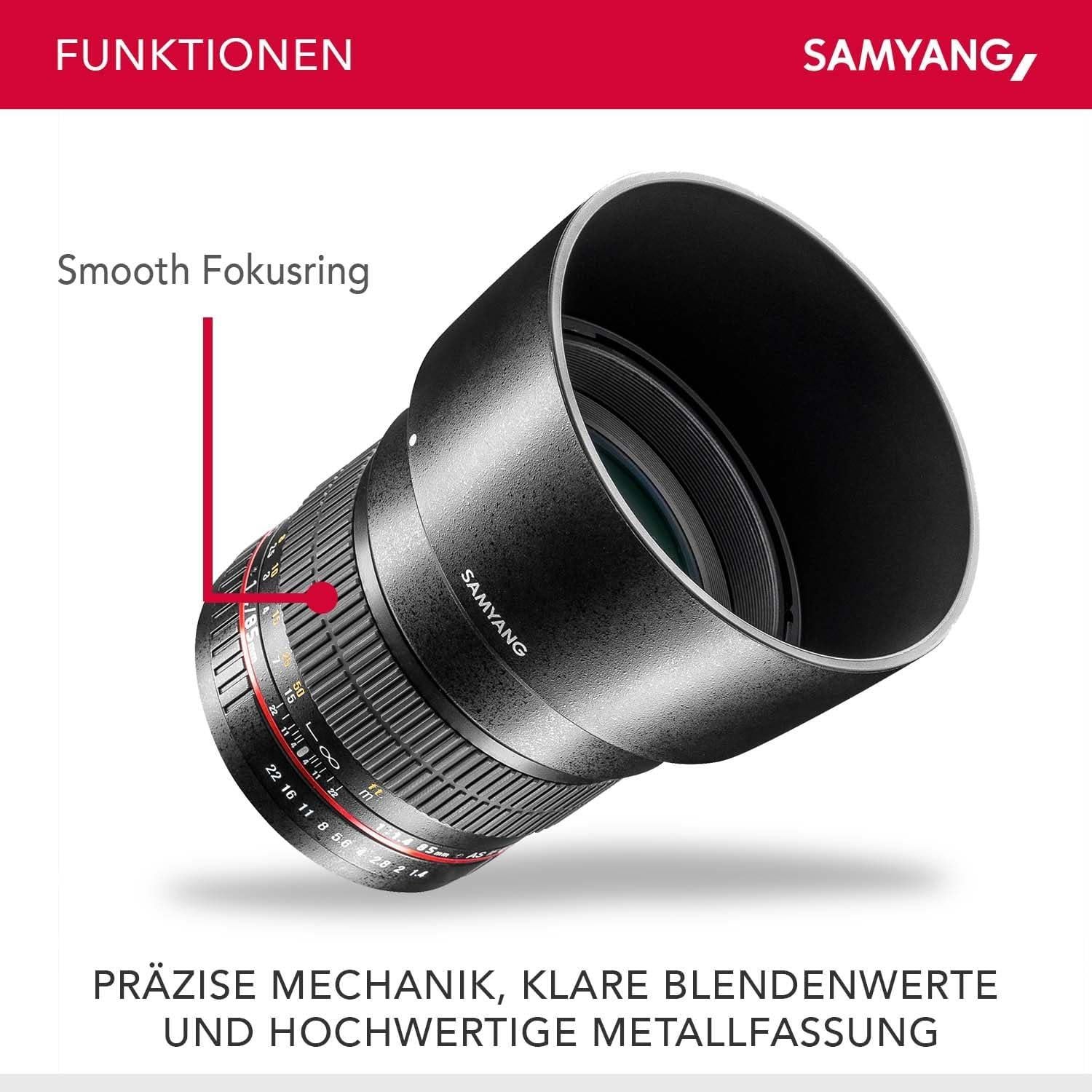 Lente Samyang 85 mm f/1.4 IF para Canon - Retrato