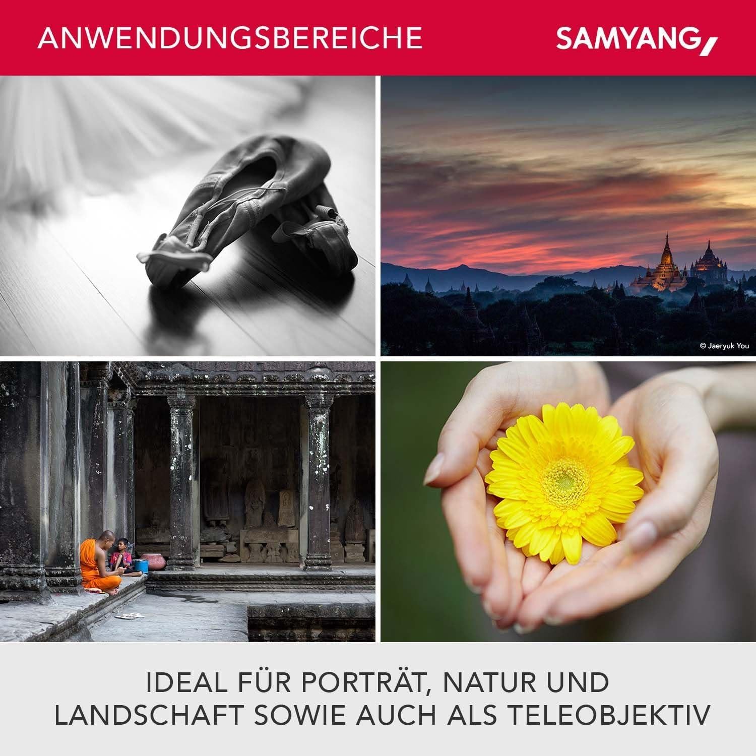 Lente Samyang 85 mm f/1.4 IF para Canon - Retrato