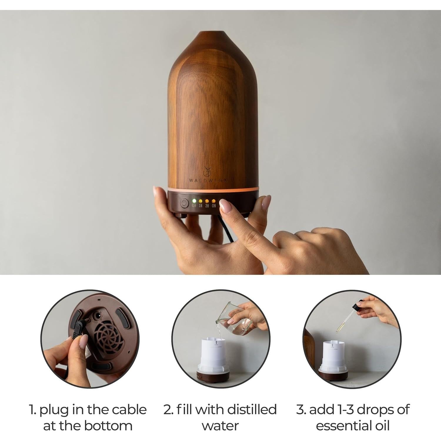 Difusor de Aceite WALDWERK 100ml Madera de Acacia Silencioso