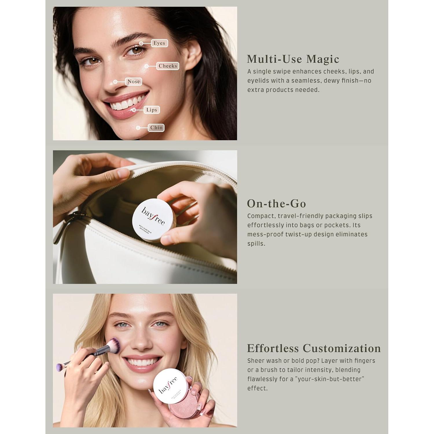 Bálsamo Multi Glow Bayfree 17.8g - Rubor en Crema Hidratante