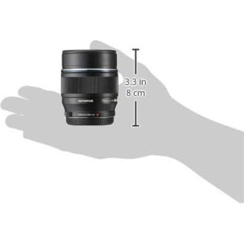 Lente Olympus M.Zuiko 75mm F1.8 Negra para Micro Cuatro Tercios