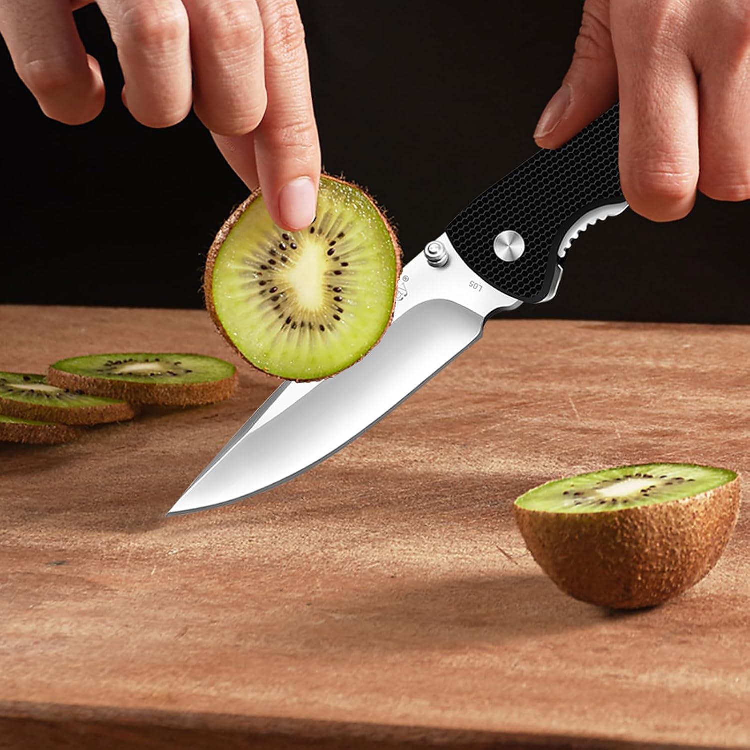 Cuchillo de bolsillo Vickay plegable G10 9.5 cm negro EDC