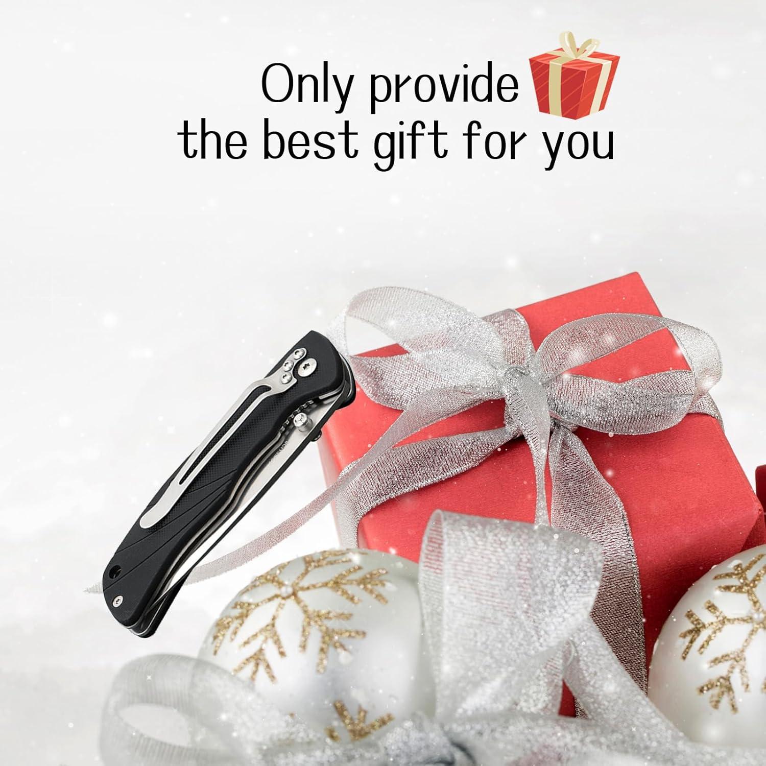 Cuchillo de bolsillo Vickay plegable G10 9.5 cm negro EDC