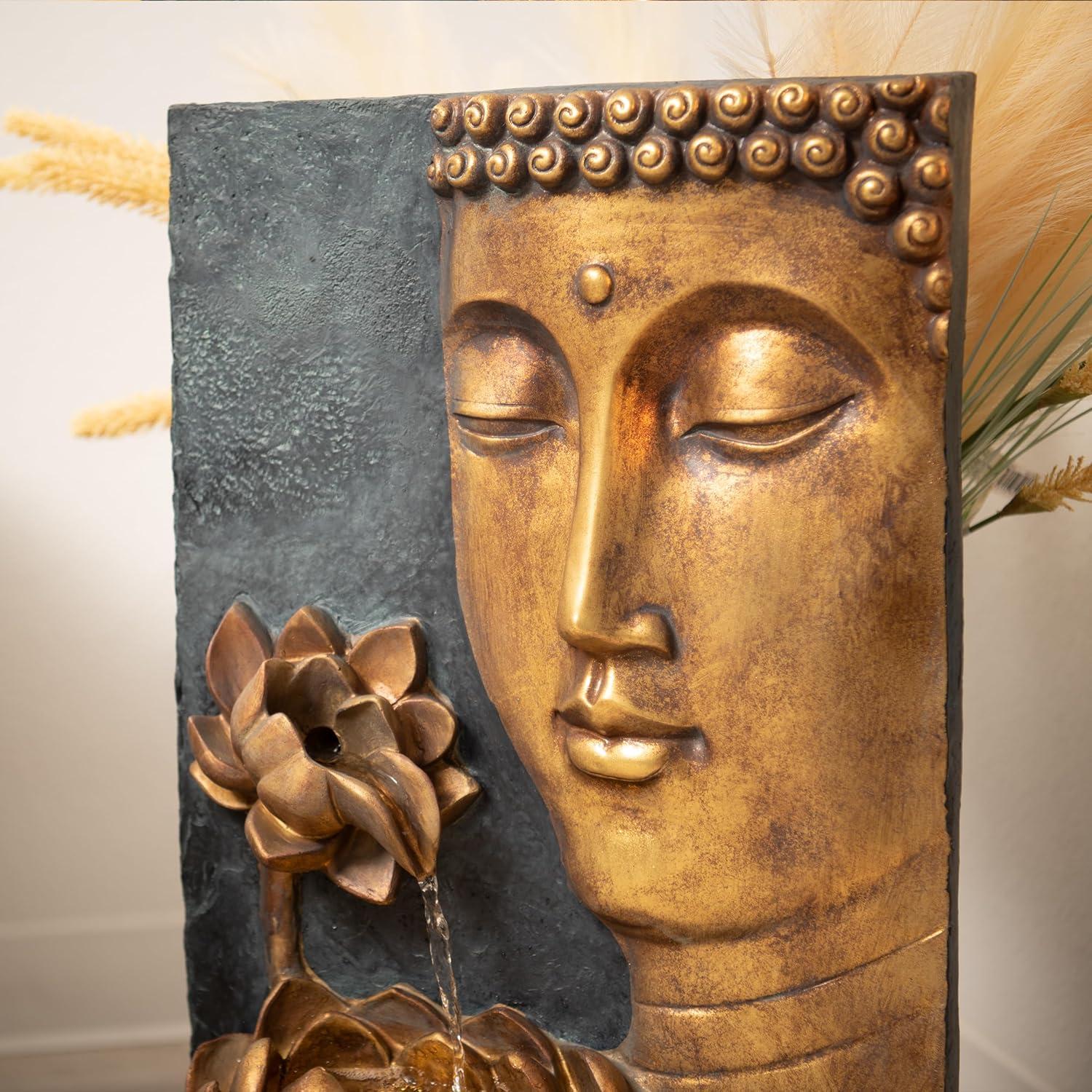 Fuente de Agua Zen Buda XBrand 76.2 cm con Luz LED y Bomba