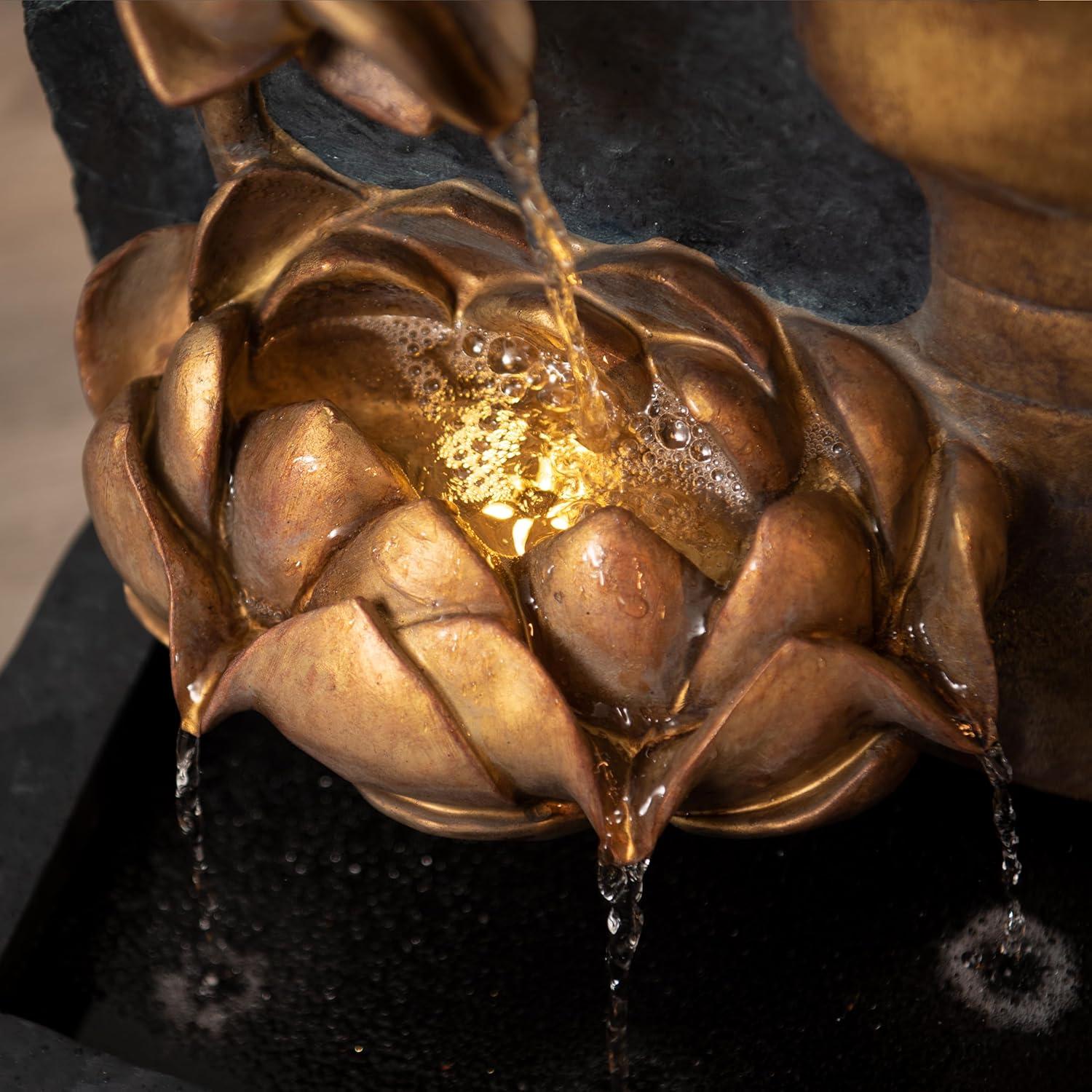 Fuente de Agua Zen Buda XBrand 76.2 cm con Luz LED y Bomba