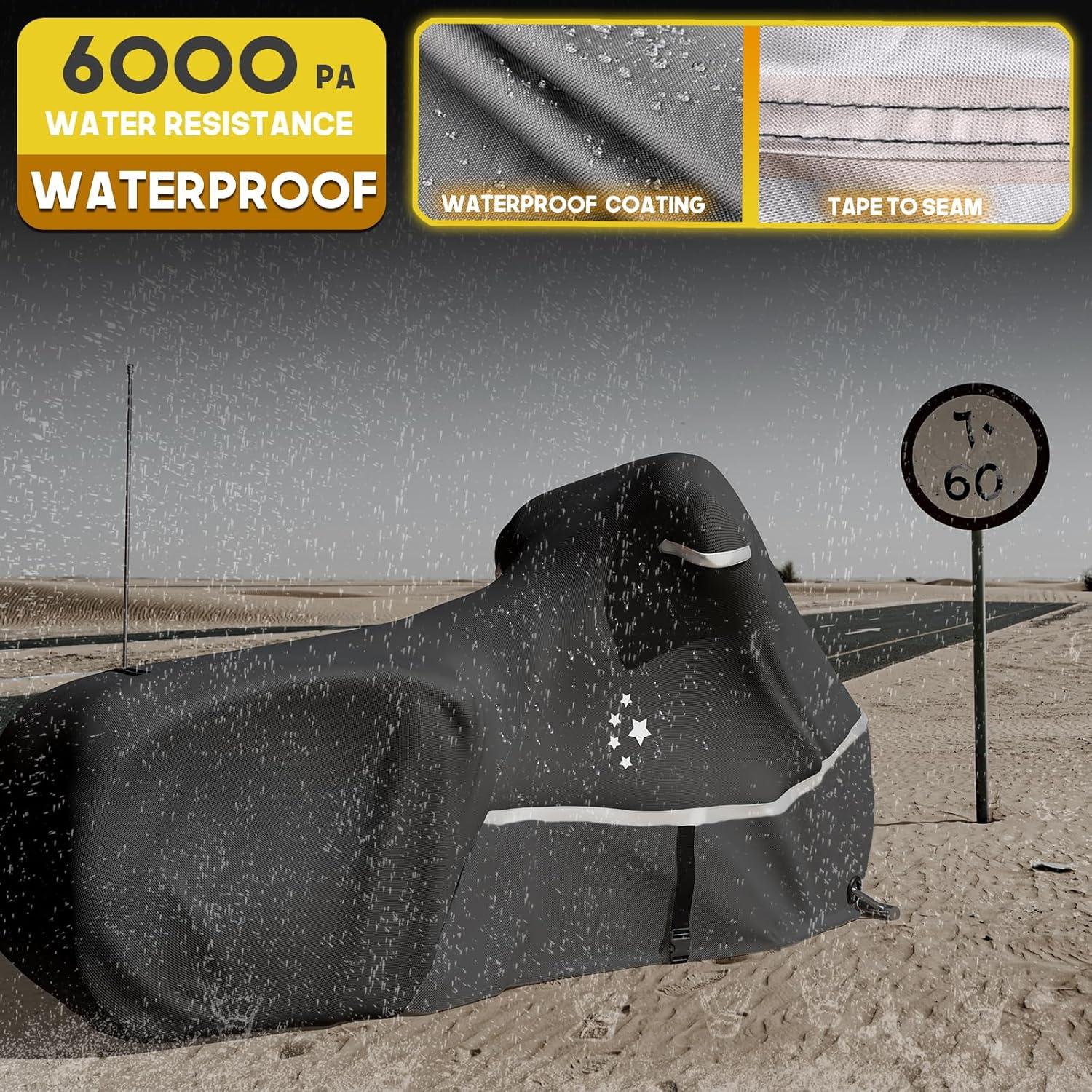 Cubierta de Motocicleta LI LIBZAKI 420D XL Impermeable 218 cm