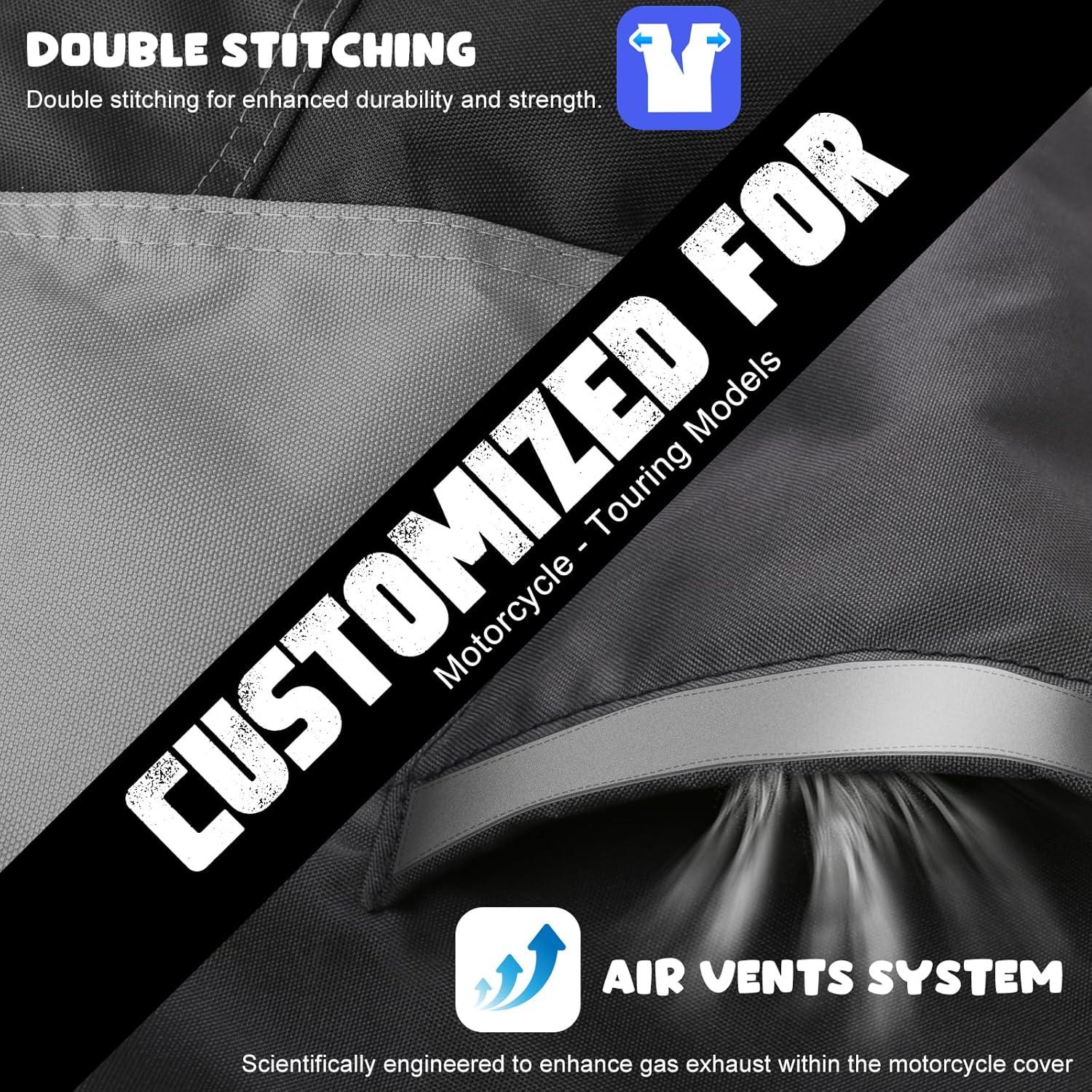 Cubierta de Motocicleta LI LIBZAKI 420D XL Impermeable 218 cm