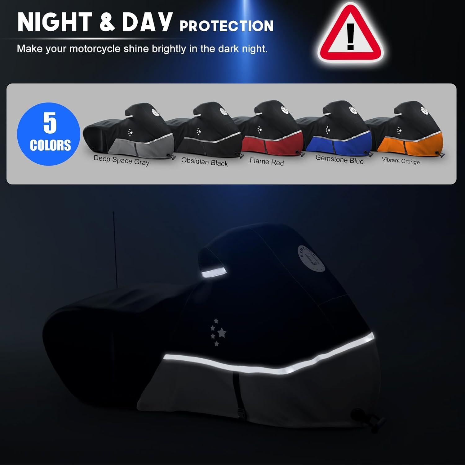 Cubierta de Motocicleta LI LIBZAKI 420D XL Impermeable 218 cm