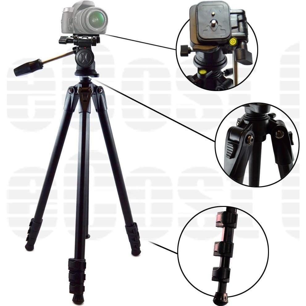 Trípode de cámara portátil ligero Ultimaxx 203 cm con bolsa