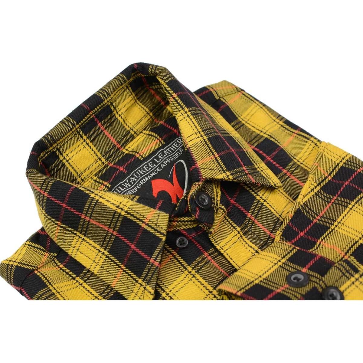 Camisa de Cuadros de Algodón Milwaukee Leather Manga Larga