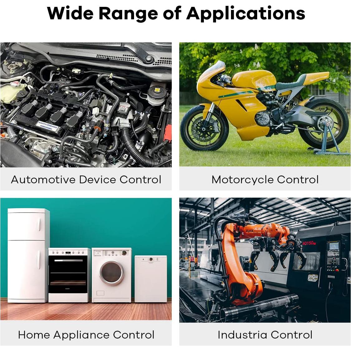 Paquete de 5 Relés Impermeables 12V DC 40/30A con Arnés Cobre
