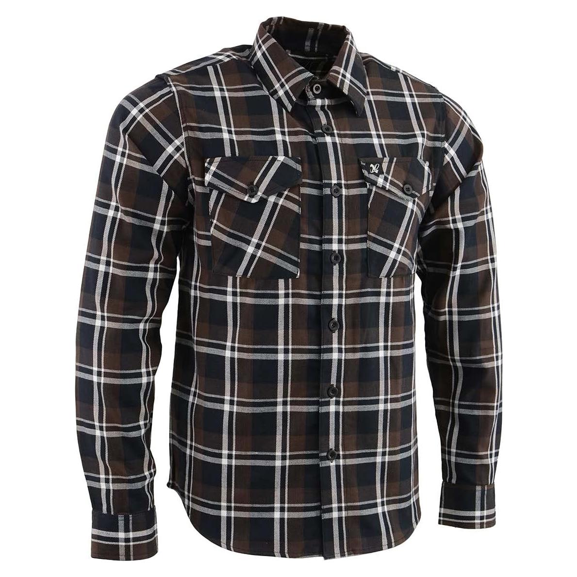 Camisa de Franela a Cuadros Milwaukee Leather 100% Algodón