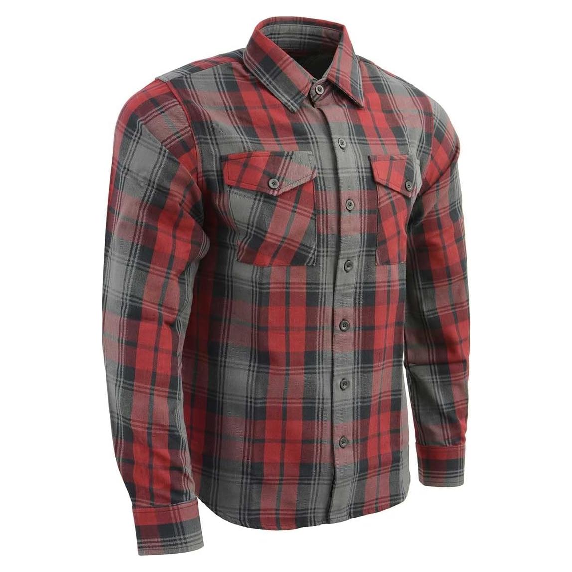 Camisa de Cuadros de Algodón Milwaukee Leather Manga Larga