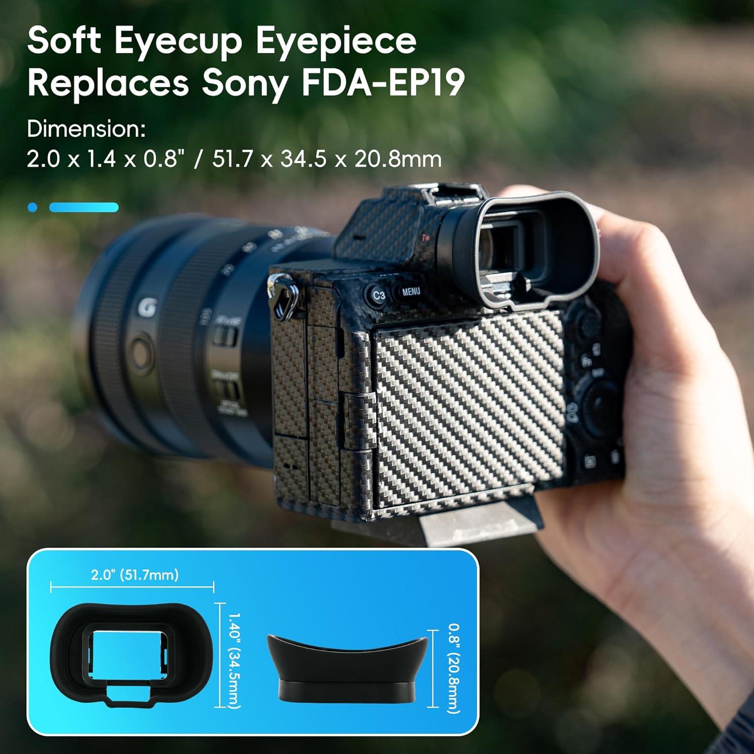 Copa ocular de silicona suave para visor Sony Alpha A1II A7R V A7 IV A7S III