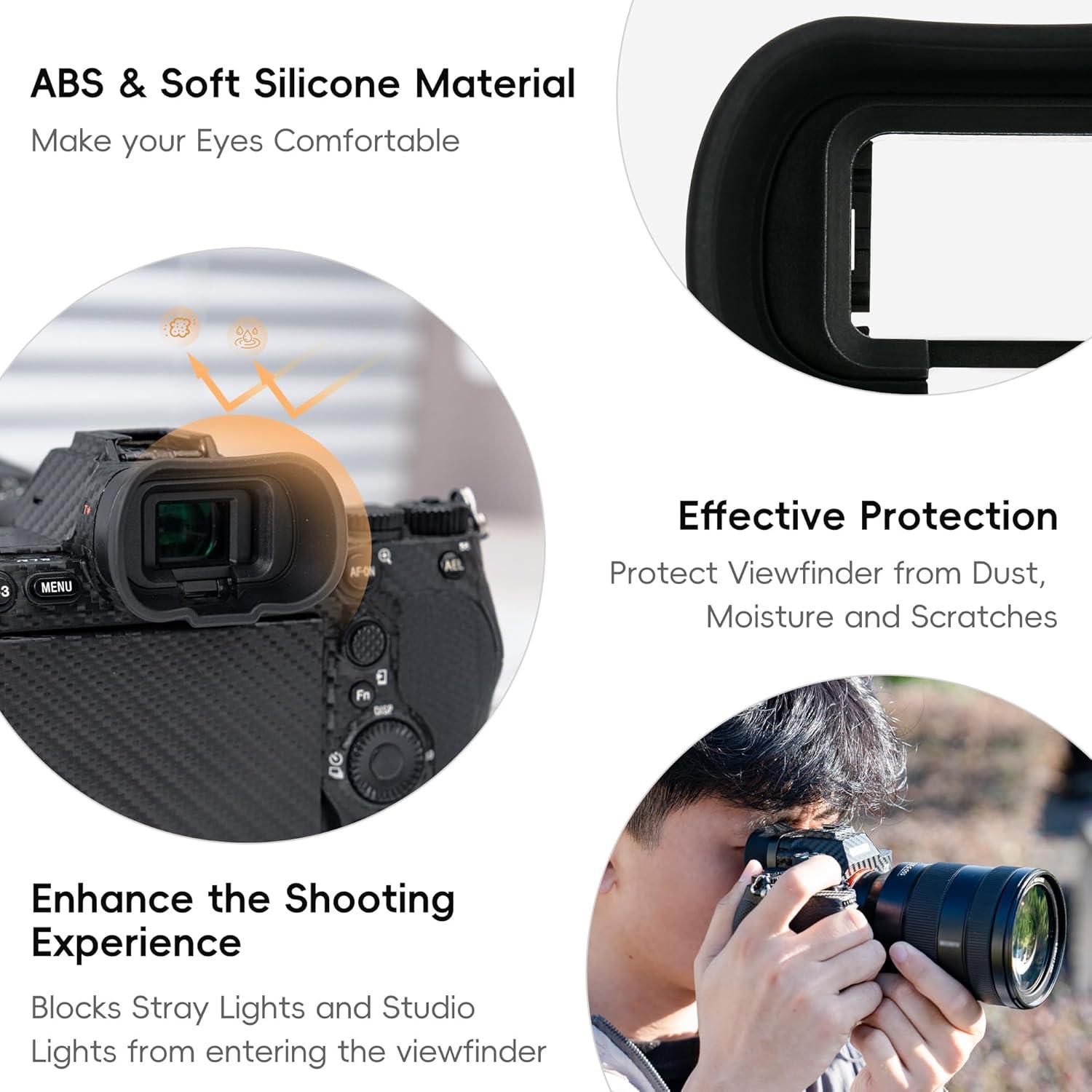 Copa ocular de silicona suave para visor Sony Alpha A1II A7R V A7 IV A7S III