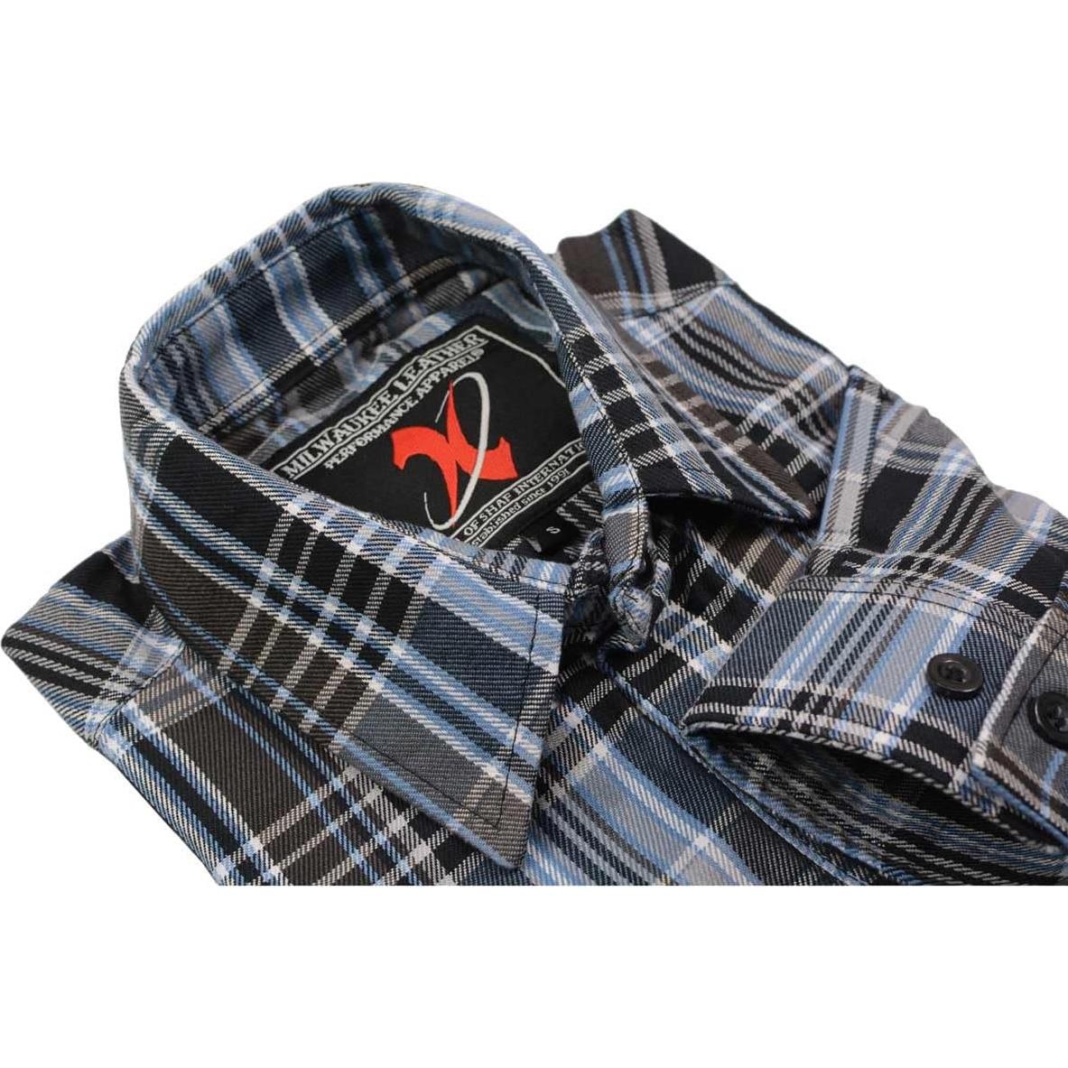 Camisa de Cuadros de Algodón Milwaukee Leather Manga Larga