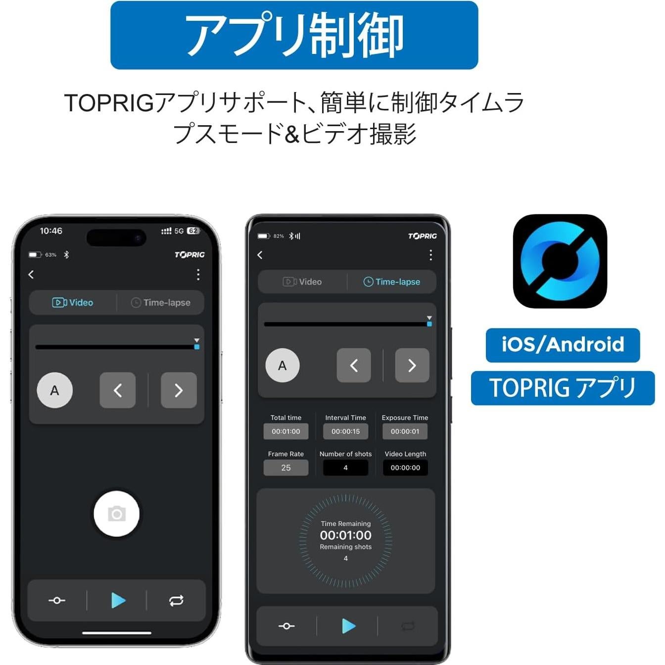 Deslizador de Cámara Accsoon Toprig S40, 4kg, Control de App