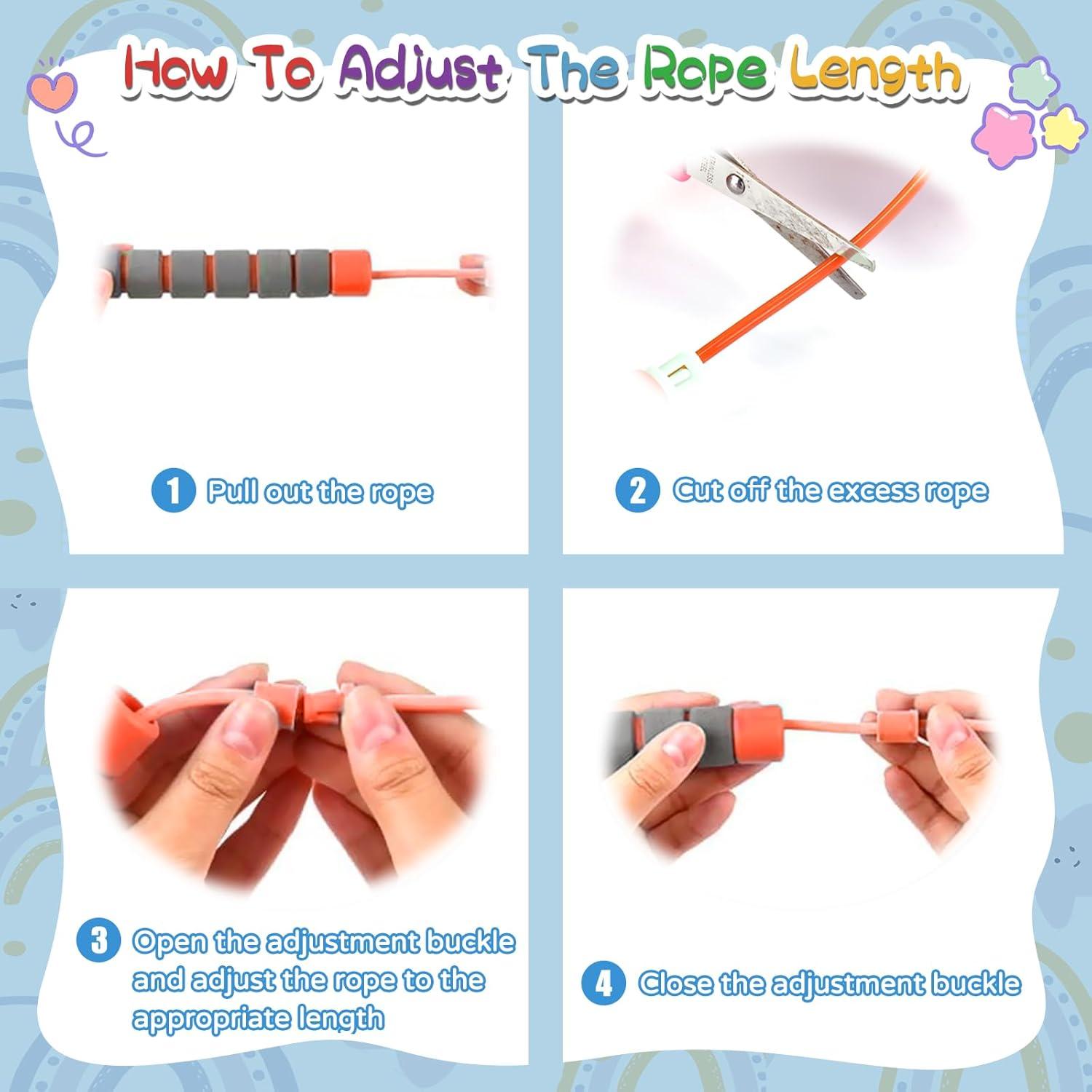 Cuerda de Saltar Ajustable TIOPSUUO para Niños - PVC Suave