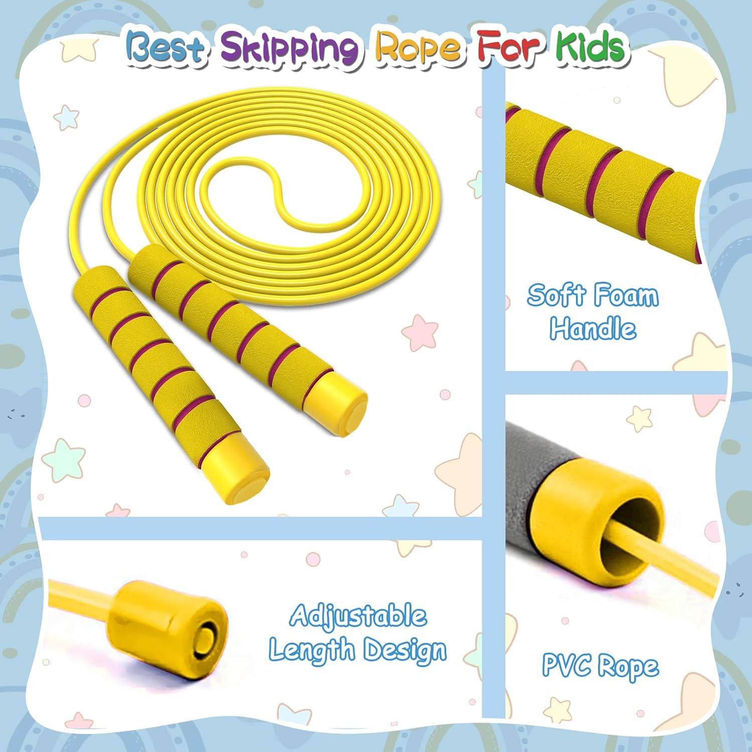 Cuerda de Saltar Ajustable TIOPSUUO para Niños - PVC Suave