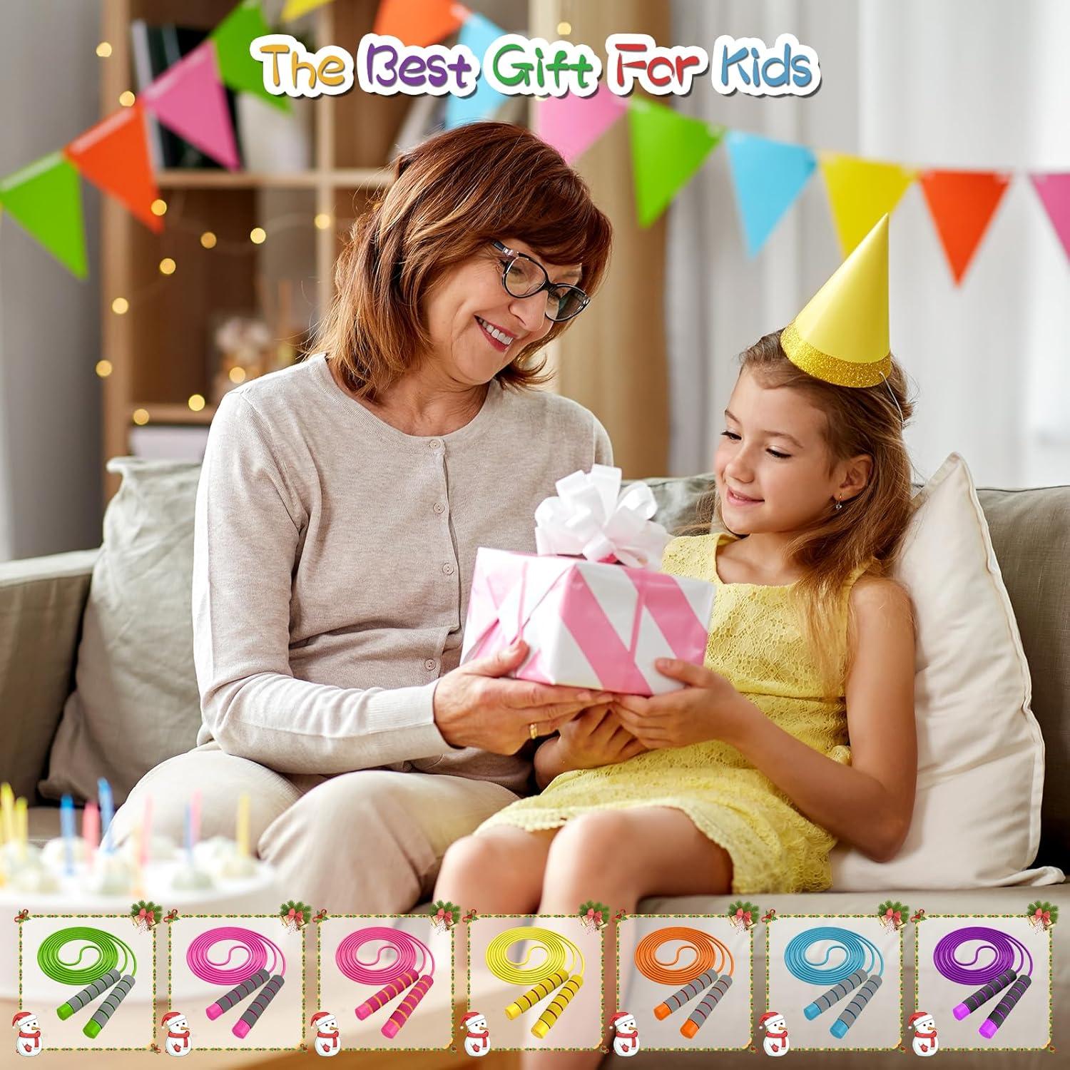 Cuerda de Saltar Ajustable TIOPSUUO para Niños - PVC Suave