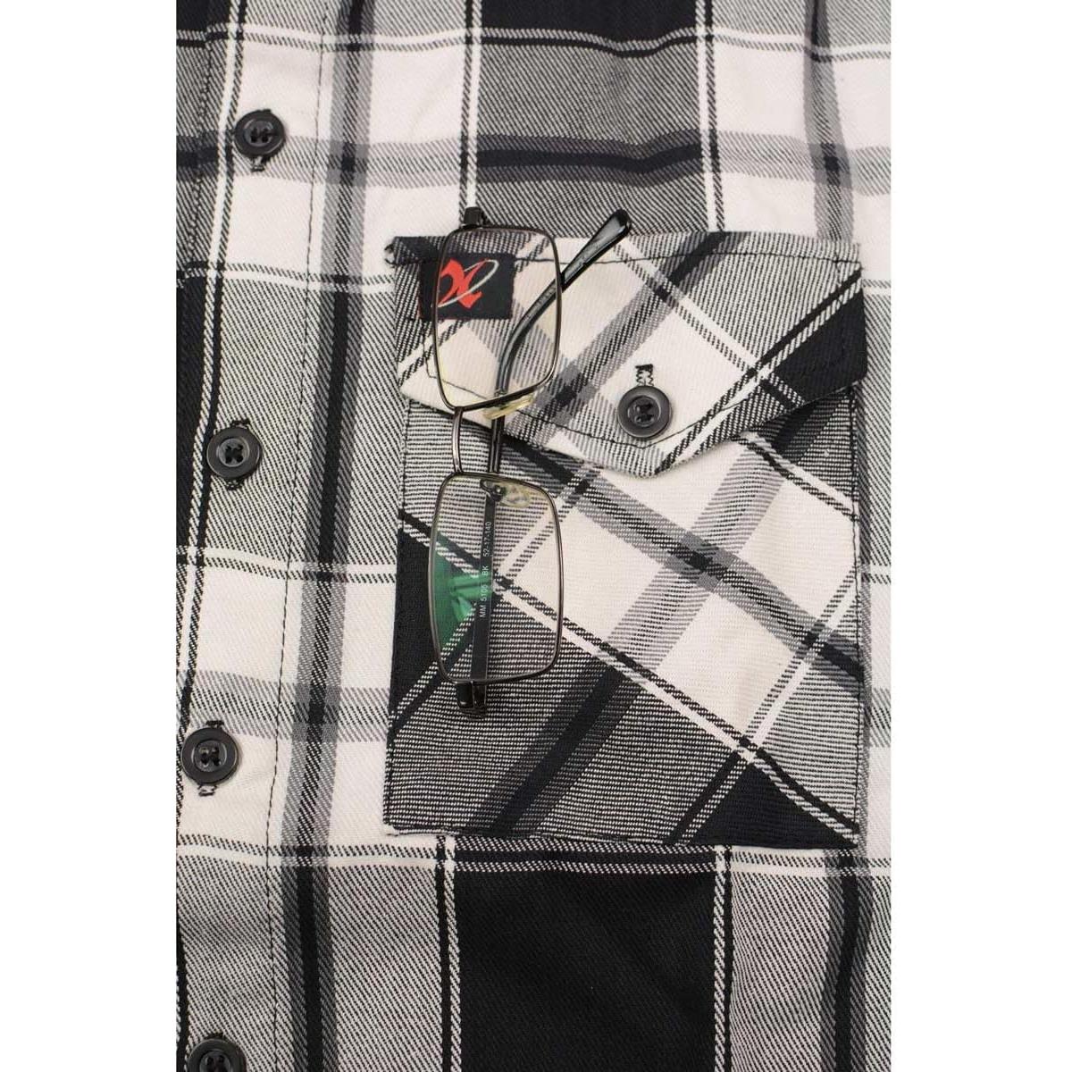 Camisa de Cuadros de Algodón Milwaukee Leather Manga Larga XL