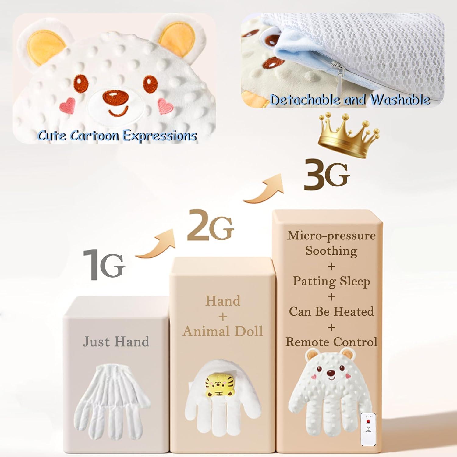 Pañuelo para dormir Beige - Mano tranquilizadora para bebés