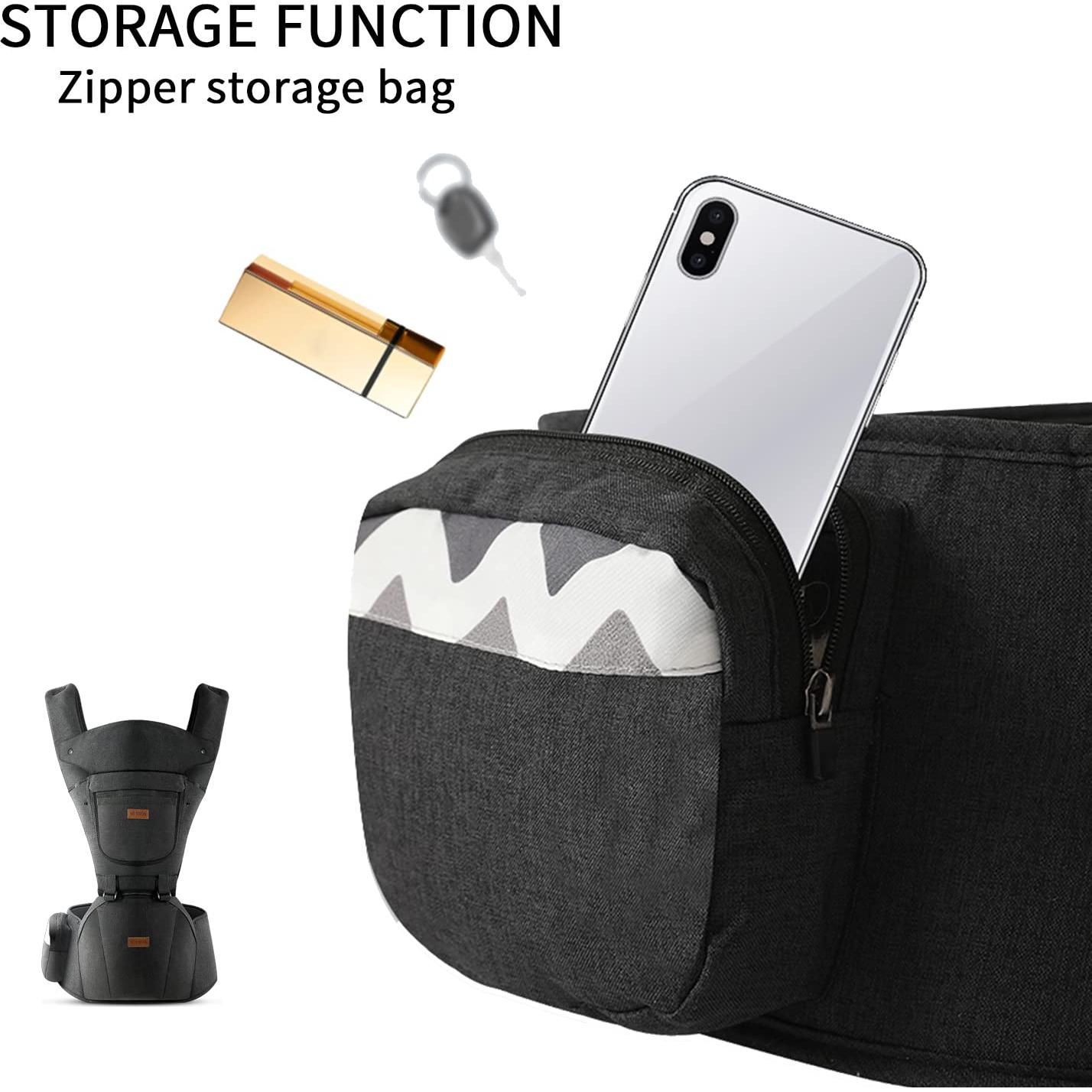 Portabebés ergonómico Acumas negro 6 en 1 ajustable