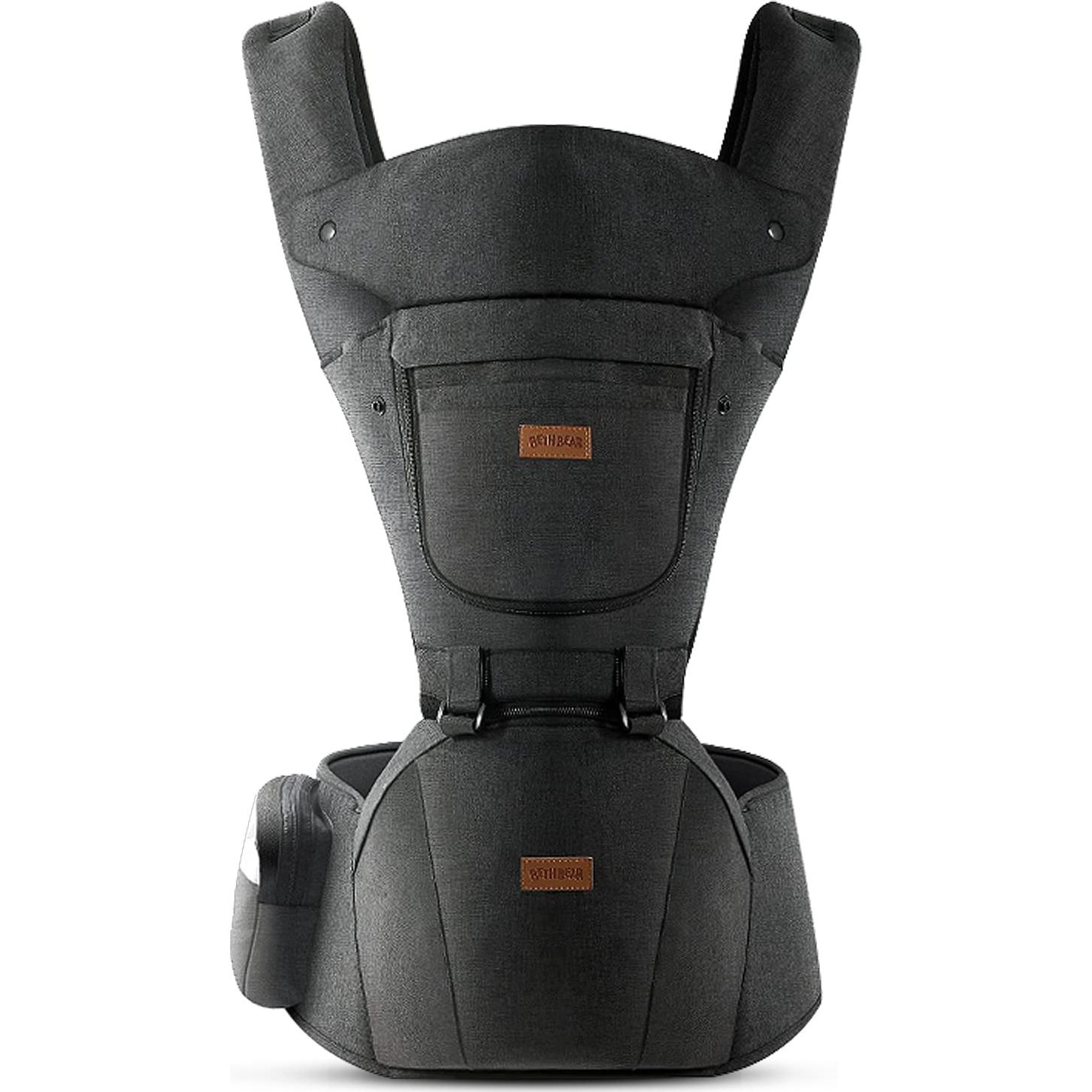 Portabebés ergonómico Acumas negro 6 en 1 ajustable