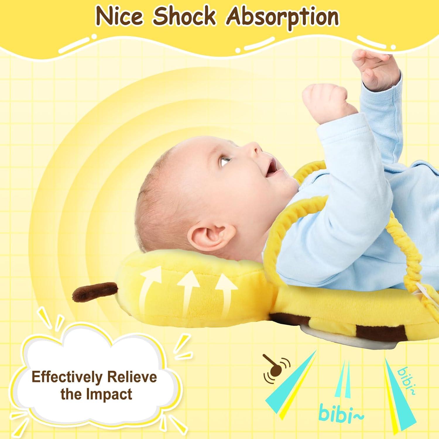 Mochila Protectora de Cabeza Bebé Abeja Amarilla 3 en 1