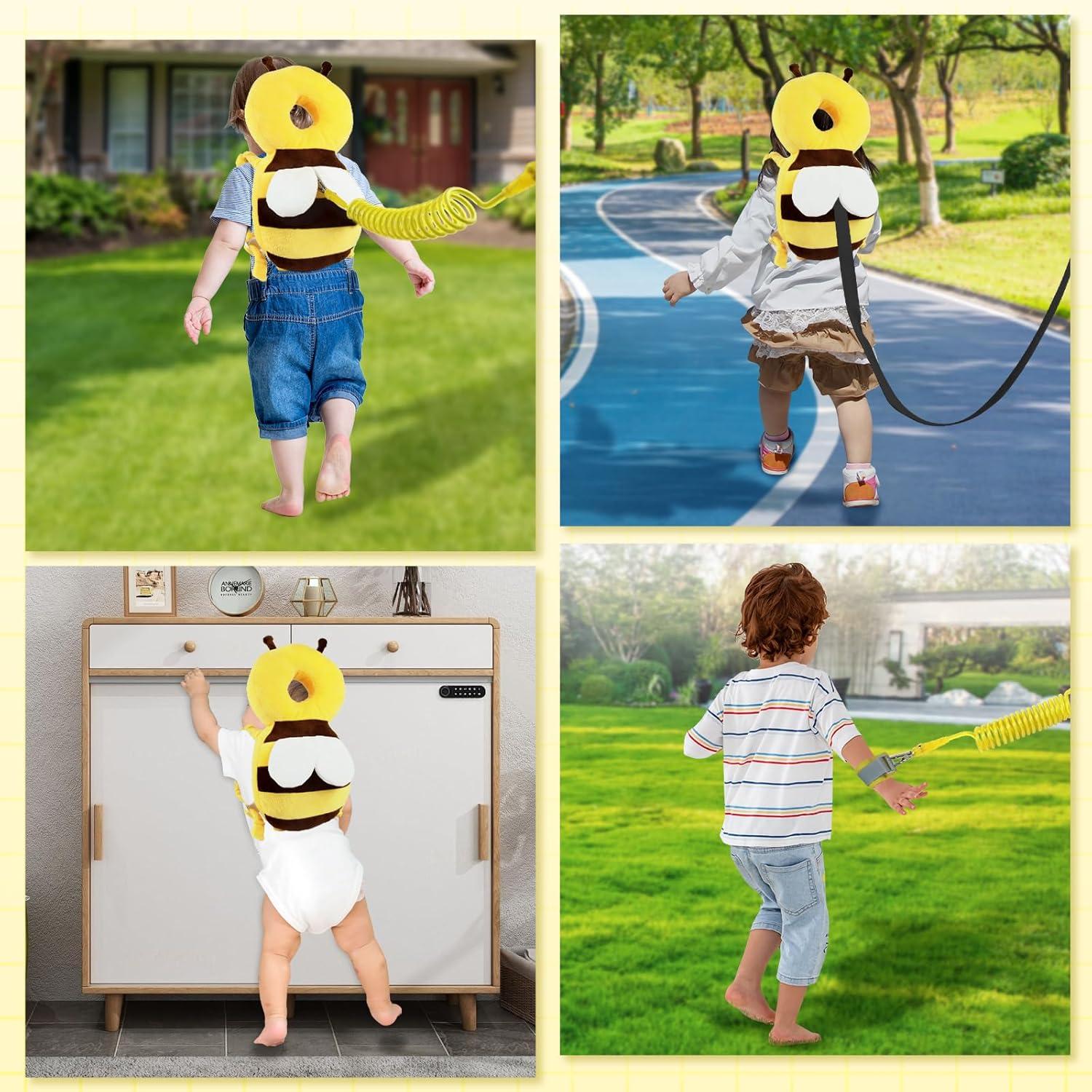 Mochila Protectora de Cabeza Bebé Abeja Amarilla 3 en 1