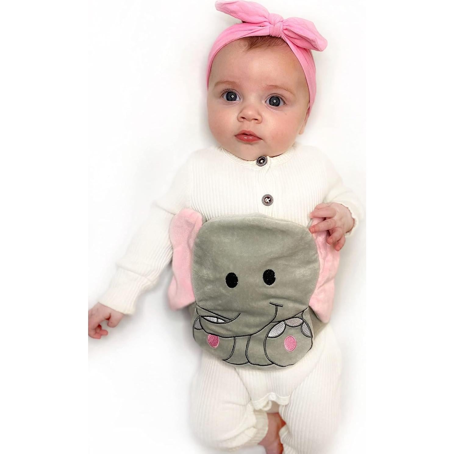 Abrazo de Barriga Bebon Elefante - Almohadilla Térmica para Bebés