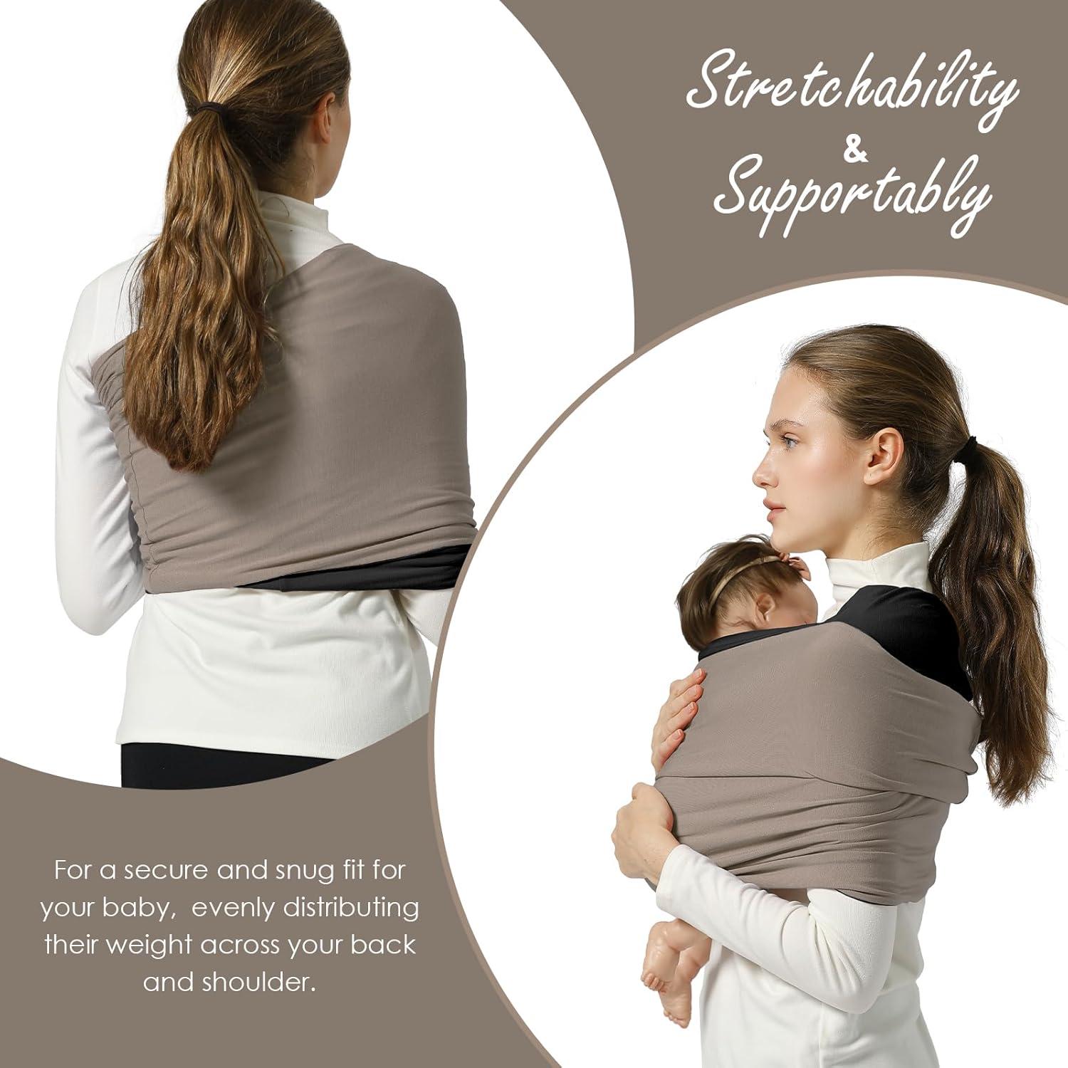 Portabebés Sling Shiaon Algodón Negro y Marrón 3.2-15.9 kg