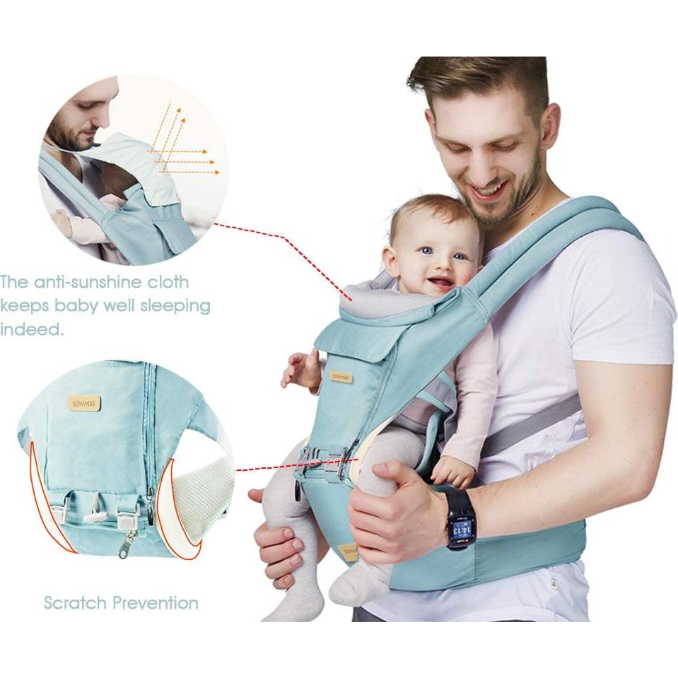 Portabebés Ergonómico 3 en 1 Rosa AG0006 Ajustable 0-15 kg