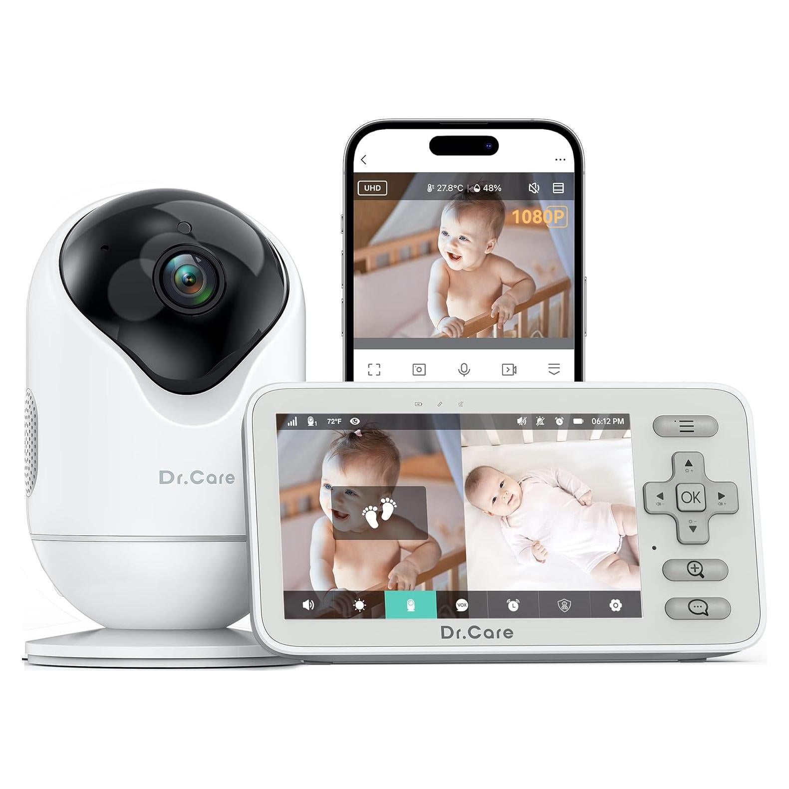 Monitor de Bebé Inteligente Dr.Care VistaView Lite 1080P WiFi