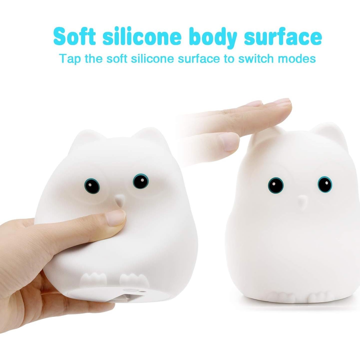 Luz Nocturna para Bebés Tecomax Pájaro, Control Táctil, 9 Colores