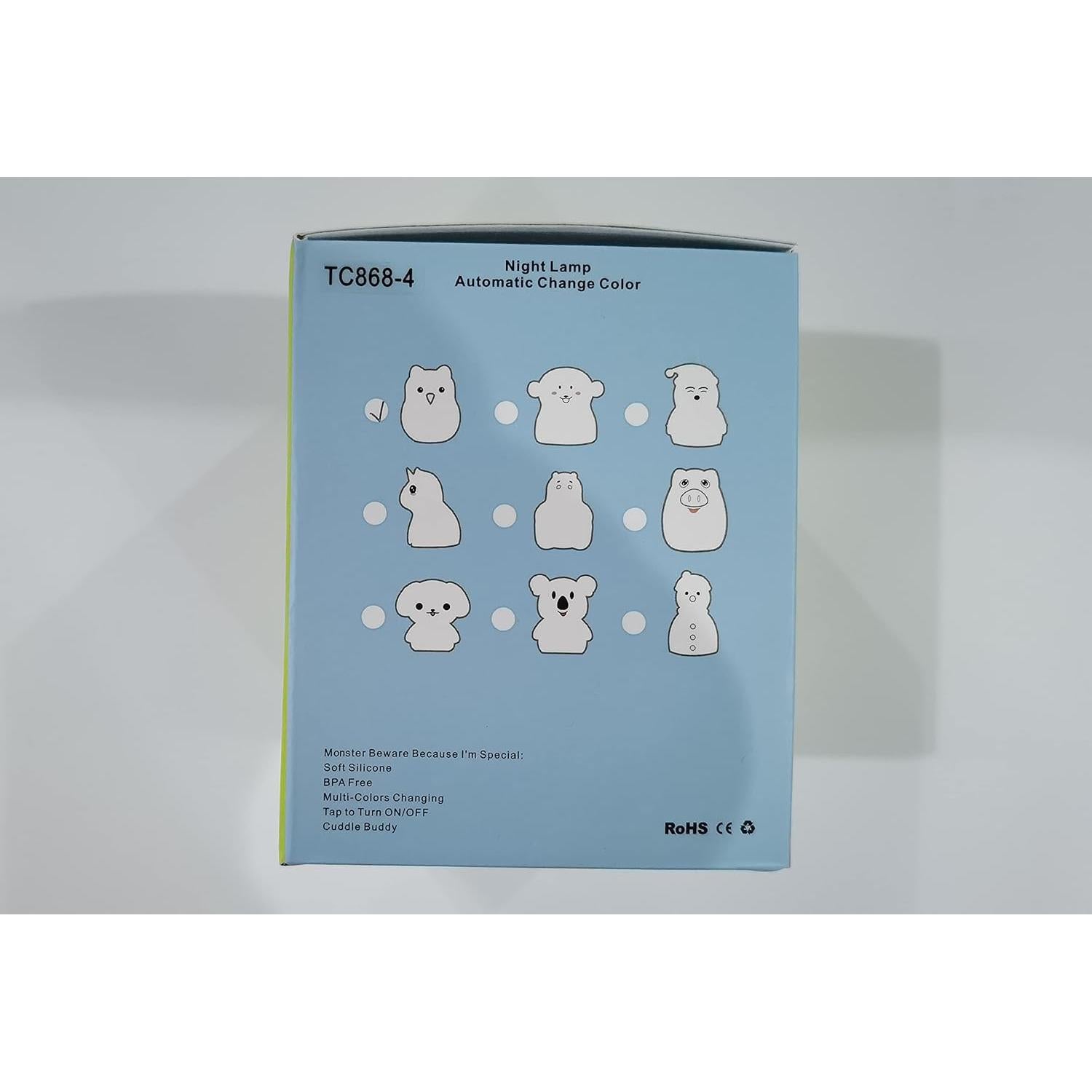 Luz Nocturna para Bebés Tecomax Pájaro, Control Táctil, 9 Colores