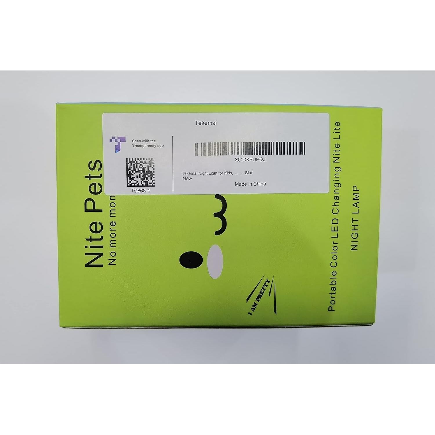 Luz Nocturna para Bebés Tecomax Pájaro, Control Táctil, 9 Colores