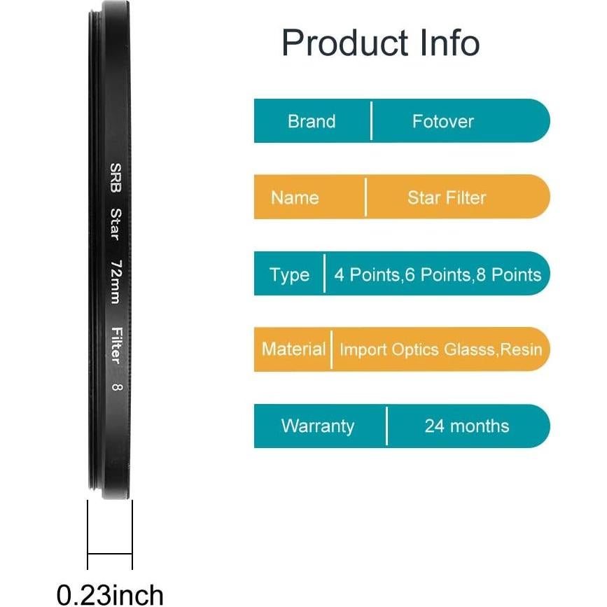 Kit de Filtros de Estrella 40.5mm X-SweetDream 3 Piezas