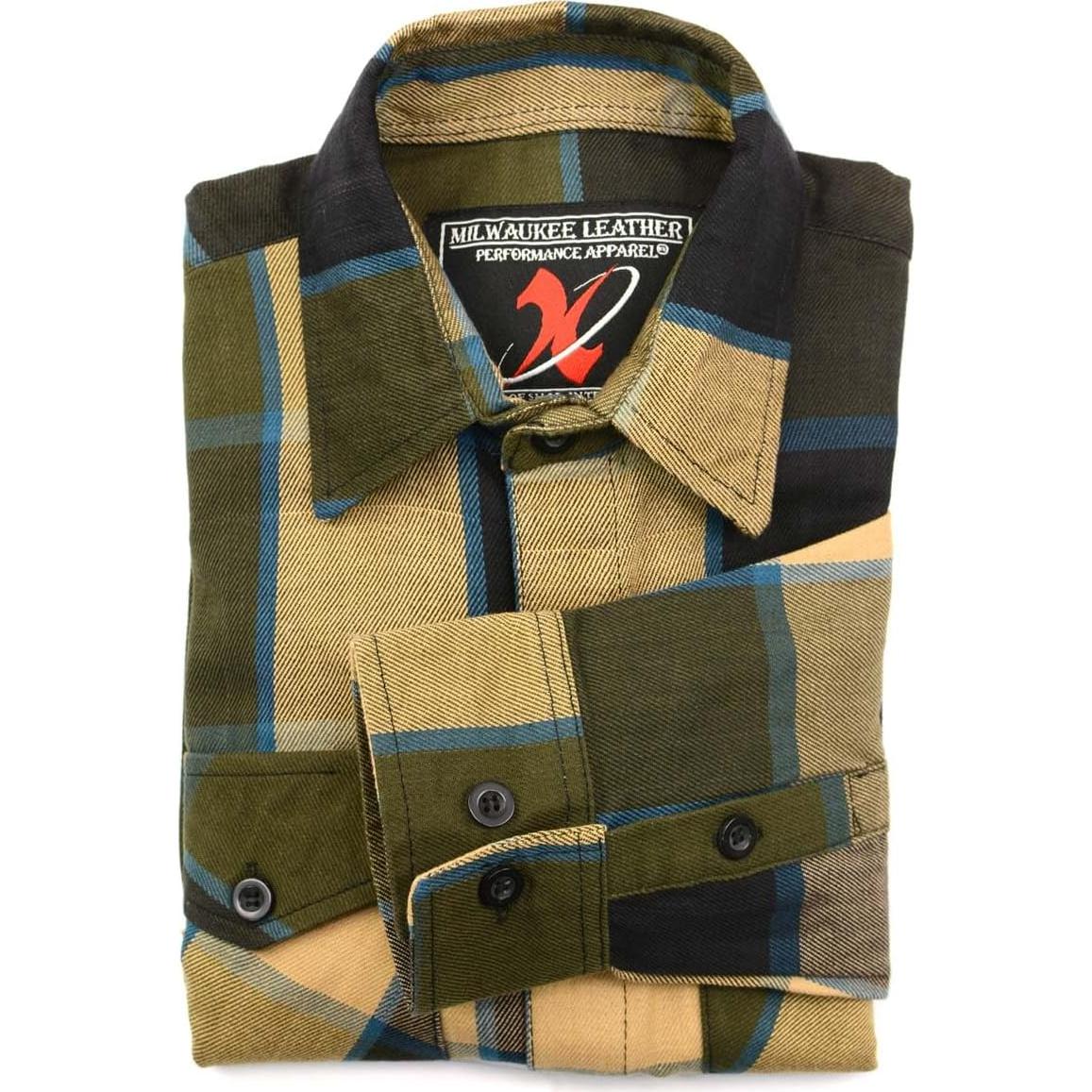 Camisa de Cuadros de Algodón Milwaukee Leather 4X Grande