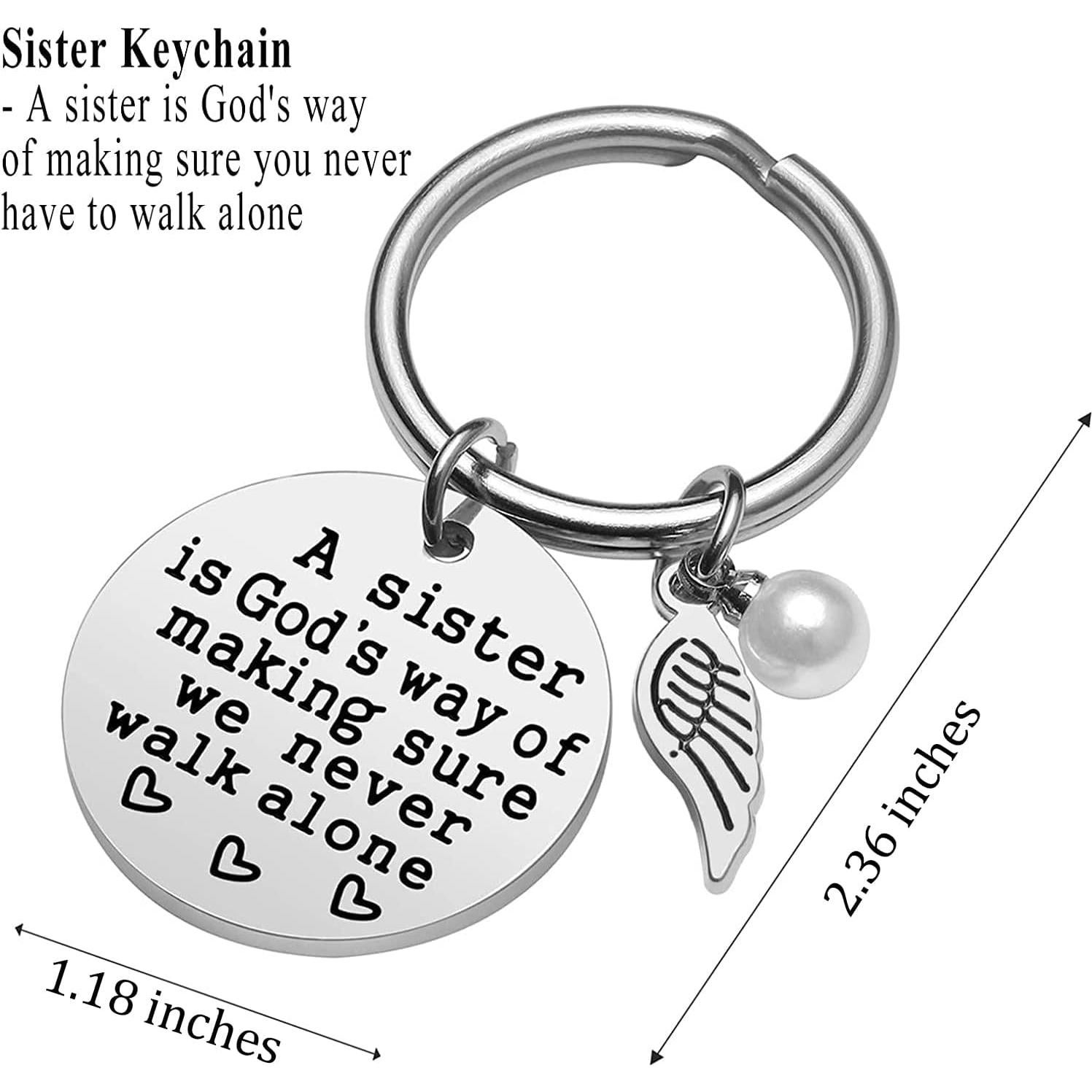 Funda de Almohada Decorativa Anrkets 45x45 cm + Llavero Hermana