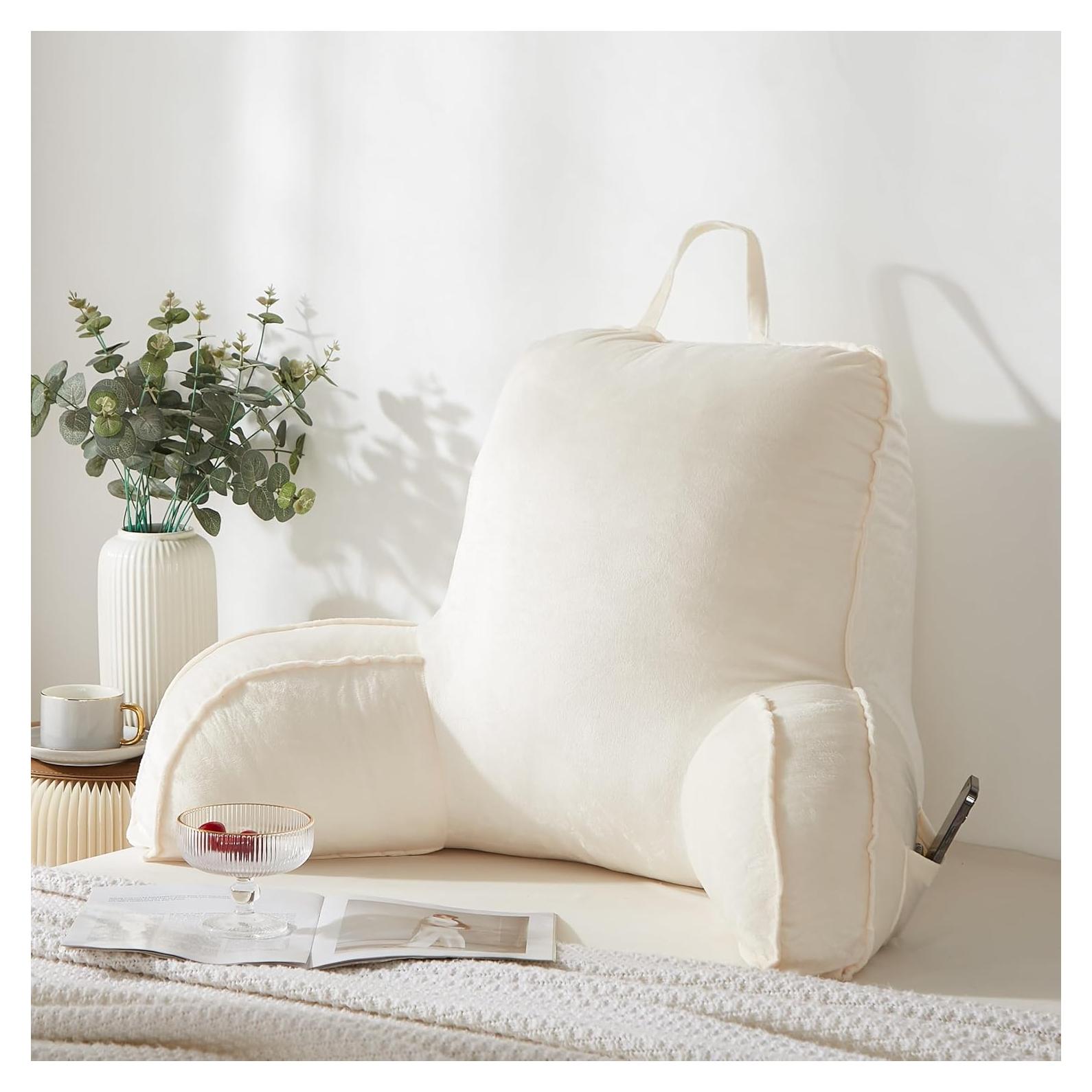 Almohada de Lectura StarAneer Beige L - Soporte Espalda Cama