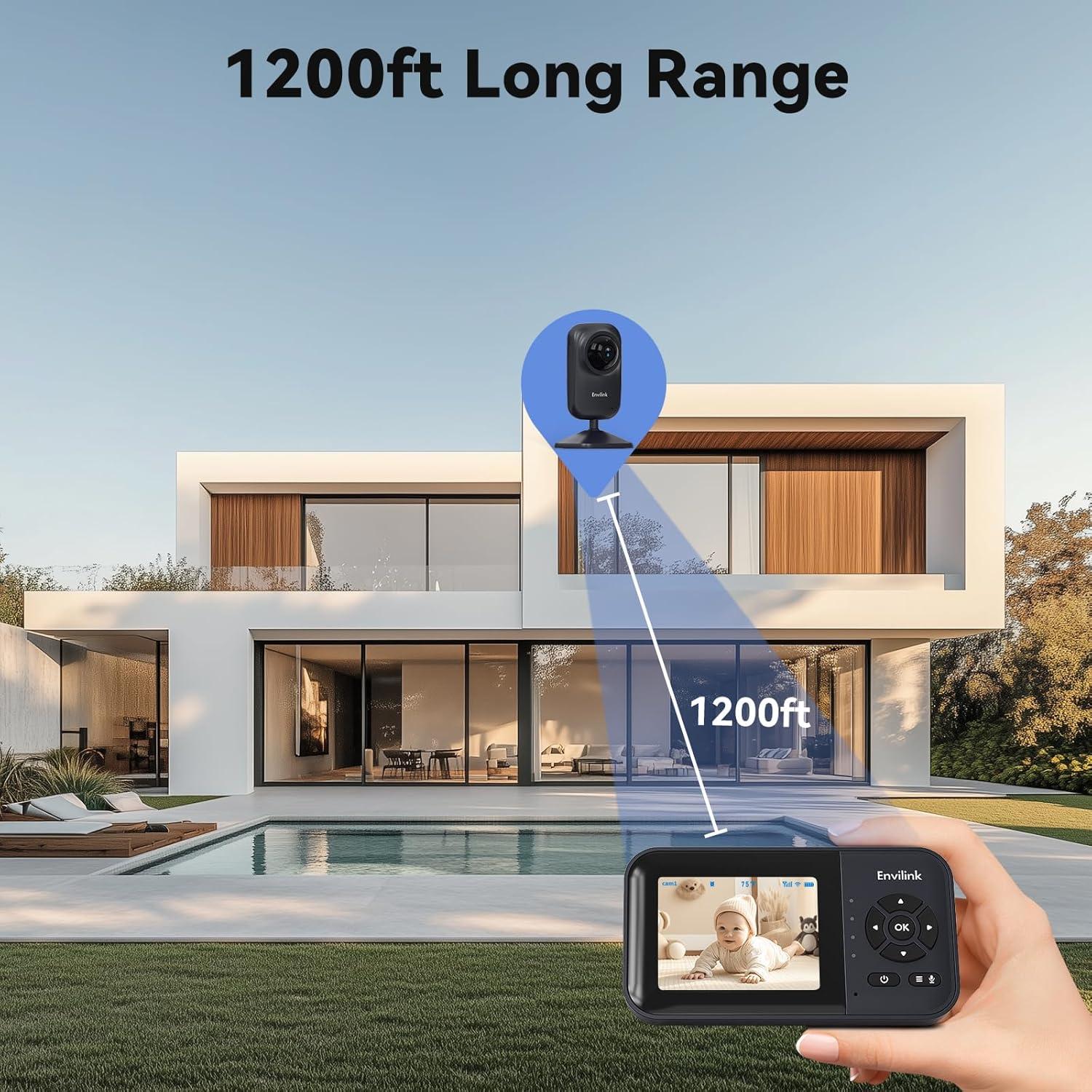 Monitor de Bebé Envilink con Video y Visión Nocturna 7.1 cm