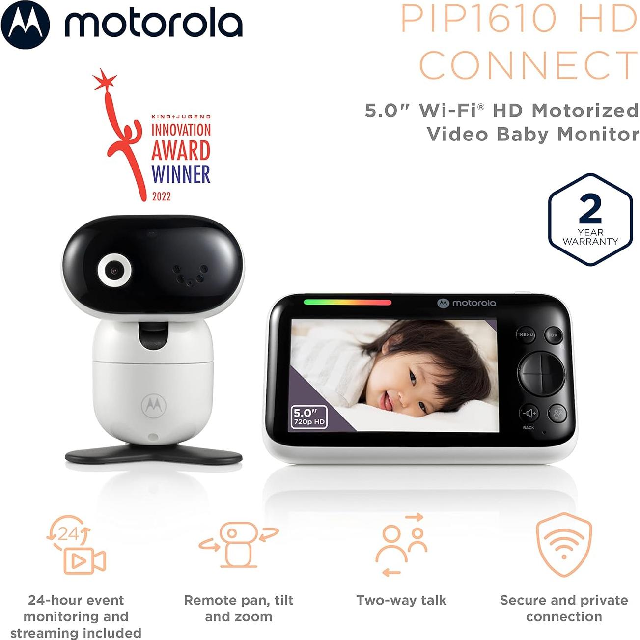 Cámara Monitor de Bebé Motorola PIP1610 HD 1080p WiFi