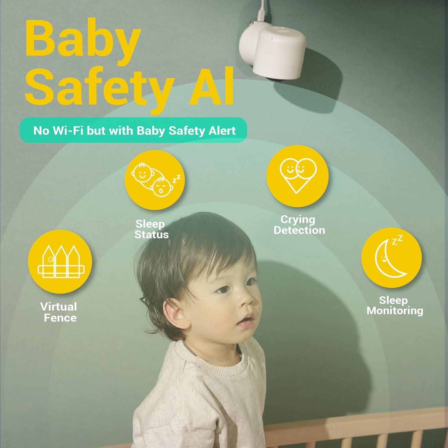 Monitor de Bebé Ellie LT-BM08, Pantalla IPS 5", HD 1080P