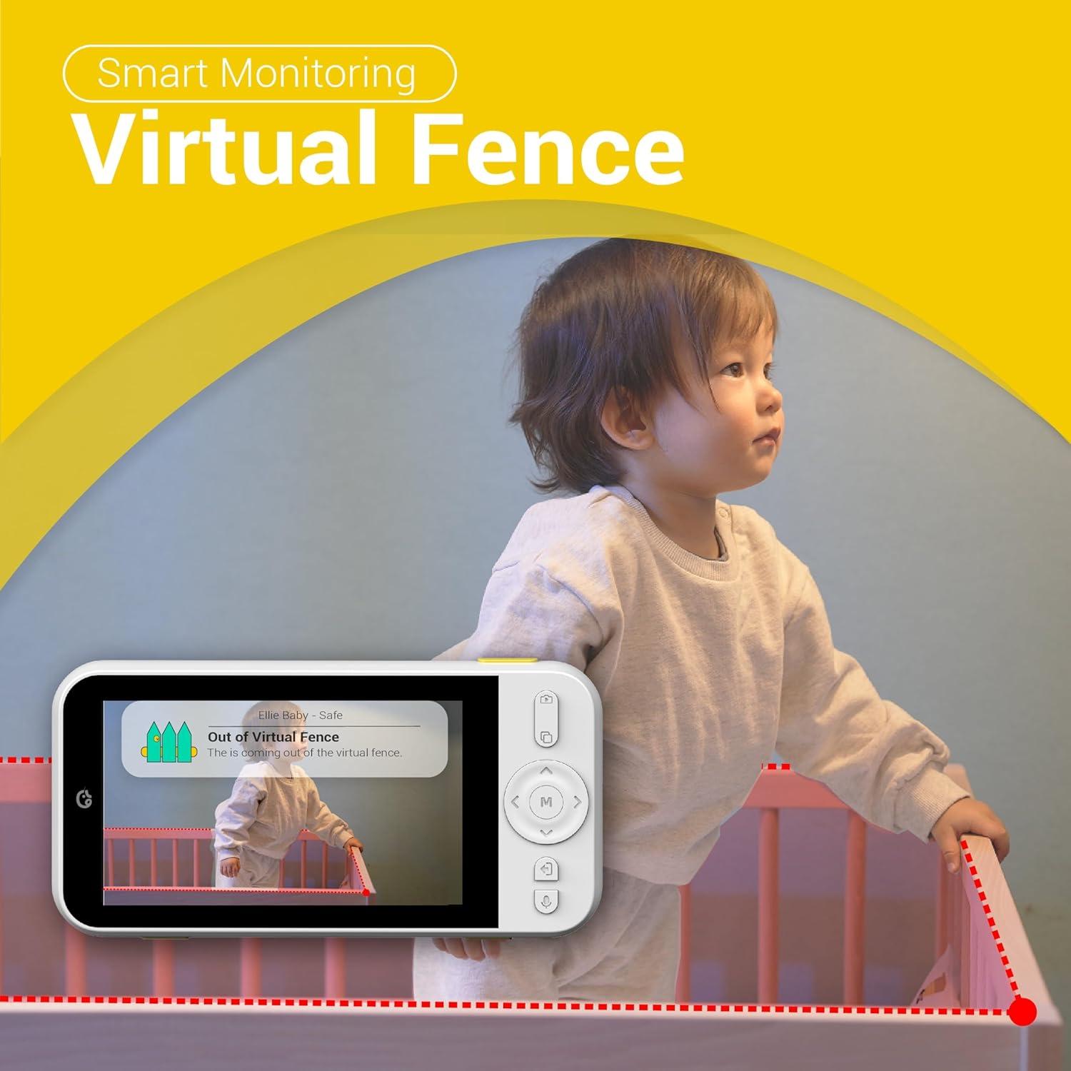 Monitor de Bebé Ellie LT-BM08, Pantalla IPS 5", HD 1080P