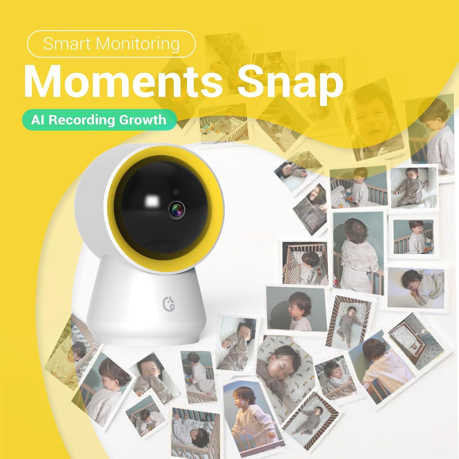 Monitor de Bebé Ellie LT-BM08, Pantalla IPS 5", HD 1080P