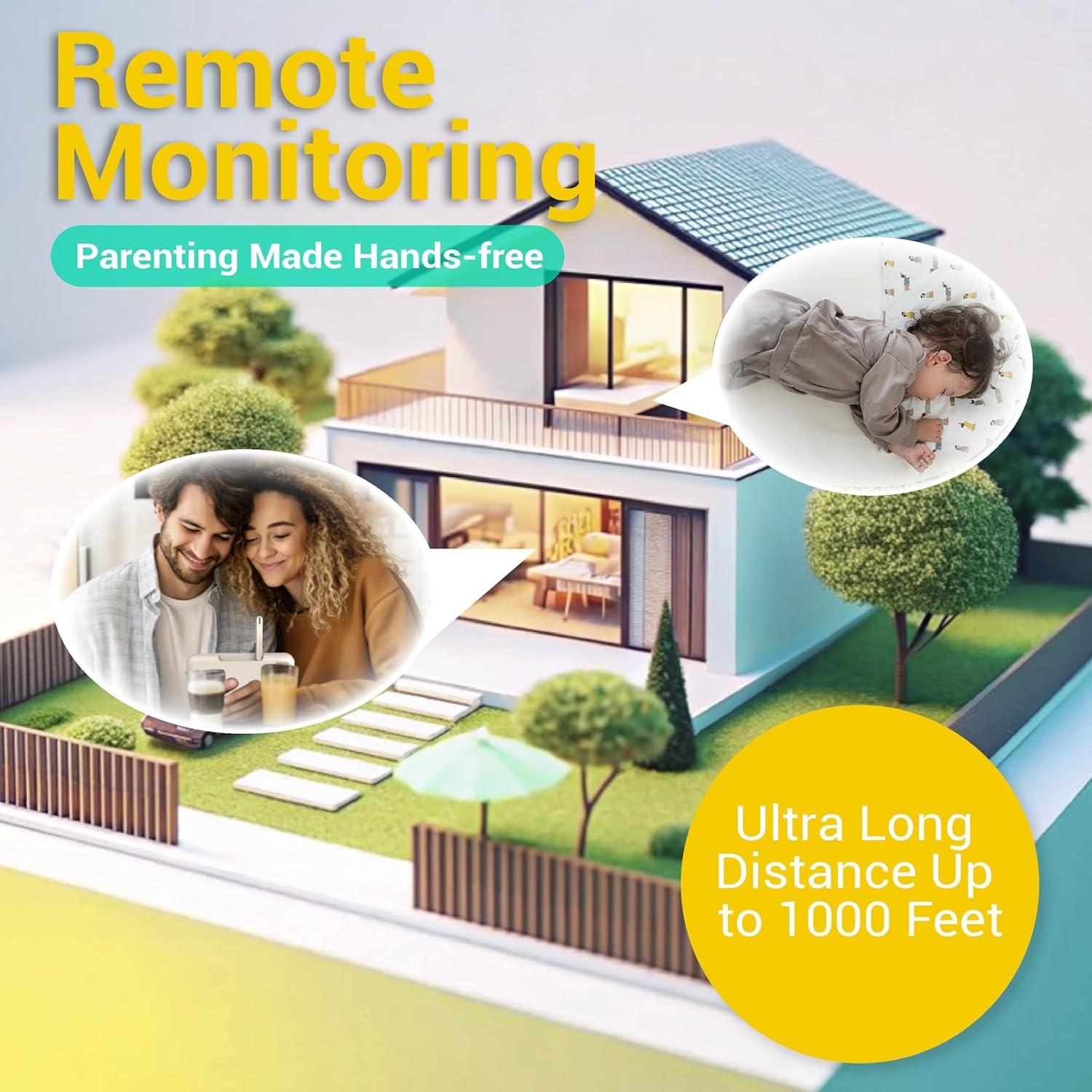 Monitor de Bebé Ellie LT-BM08, Pantalla IPS 5", HD 1080P